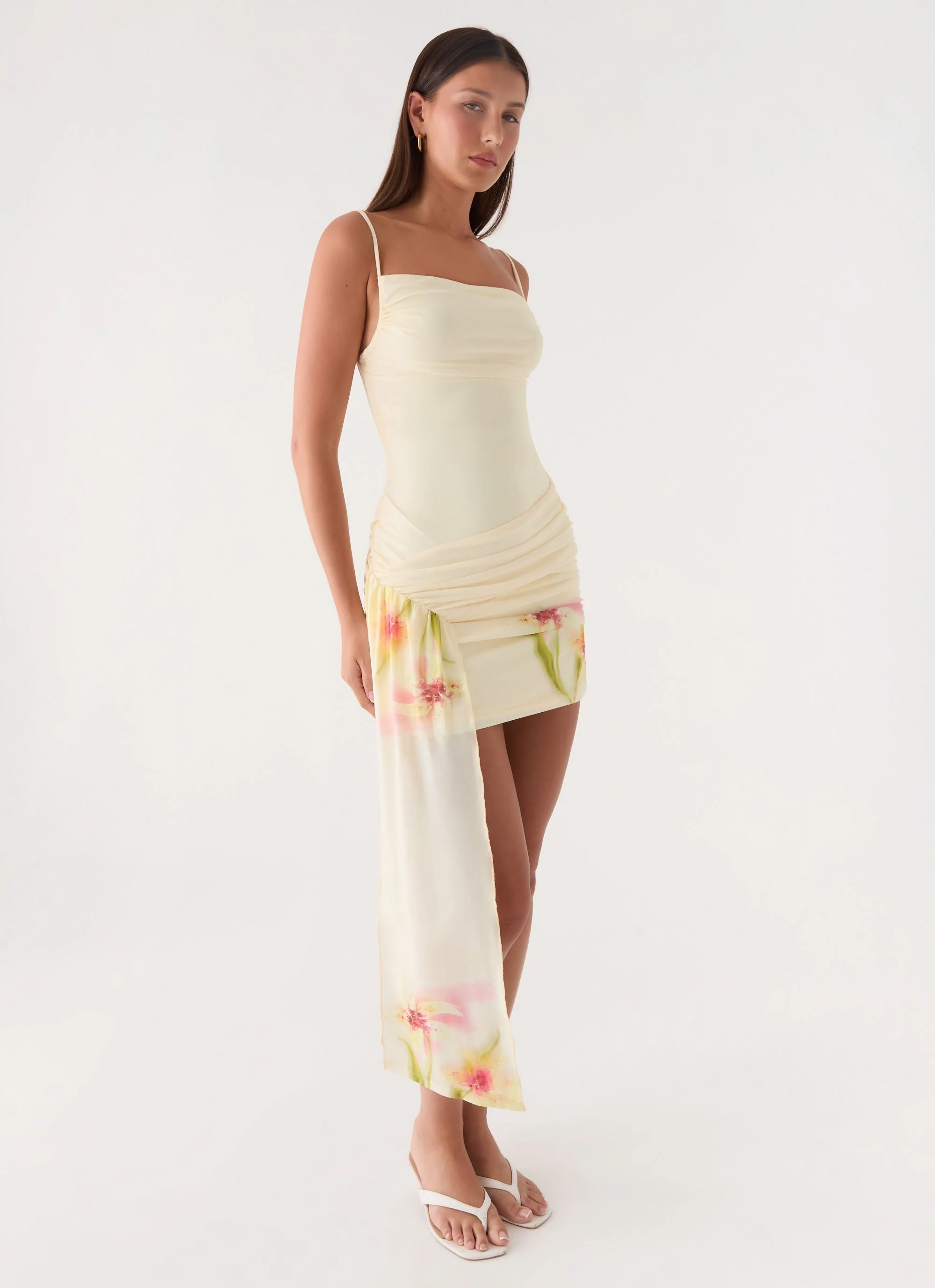 Syna Sash Mini Dress - Soft Lily - luluinthesky