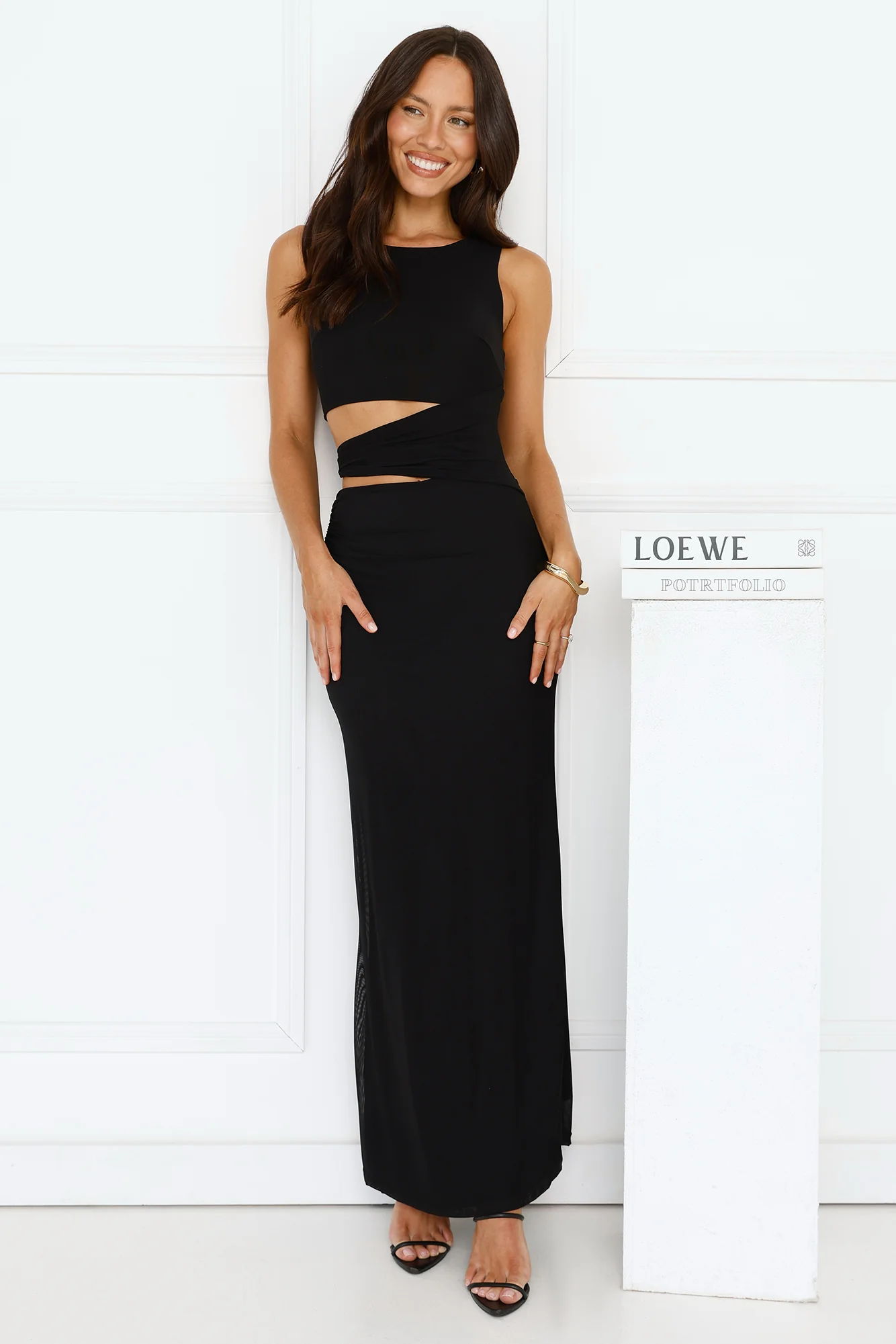 Mine To Show Mesh Maxi Dress Black