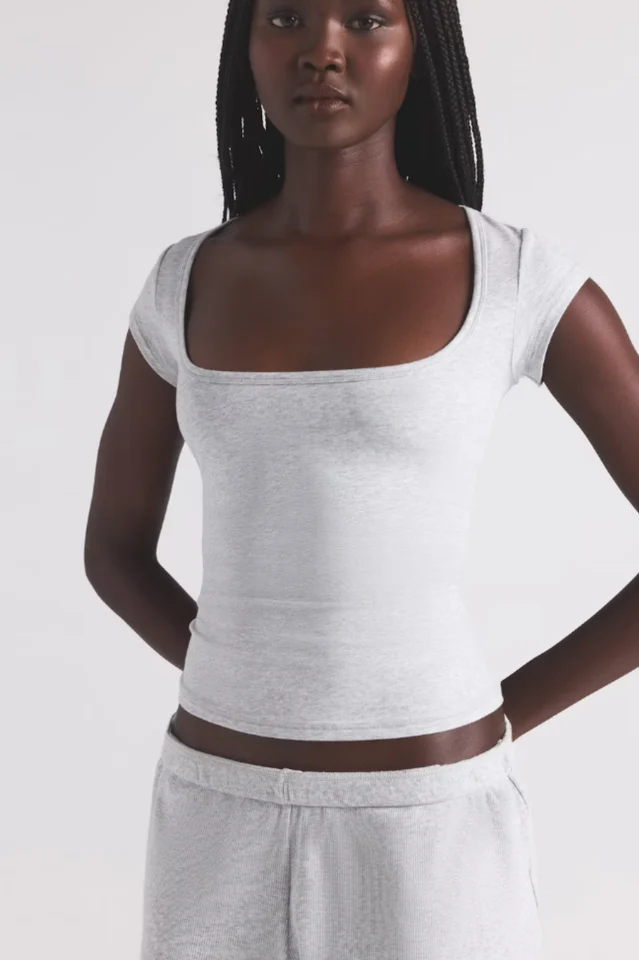 SKIMS Cotton Jersey Scoop Neck T-Shirt