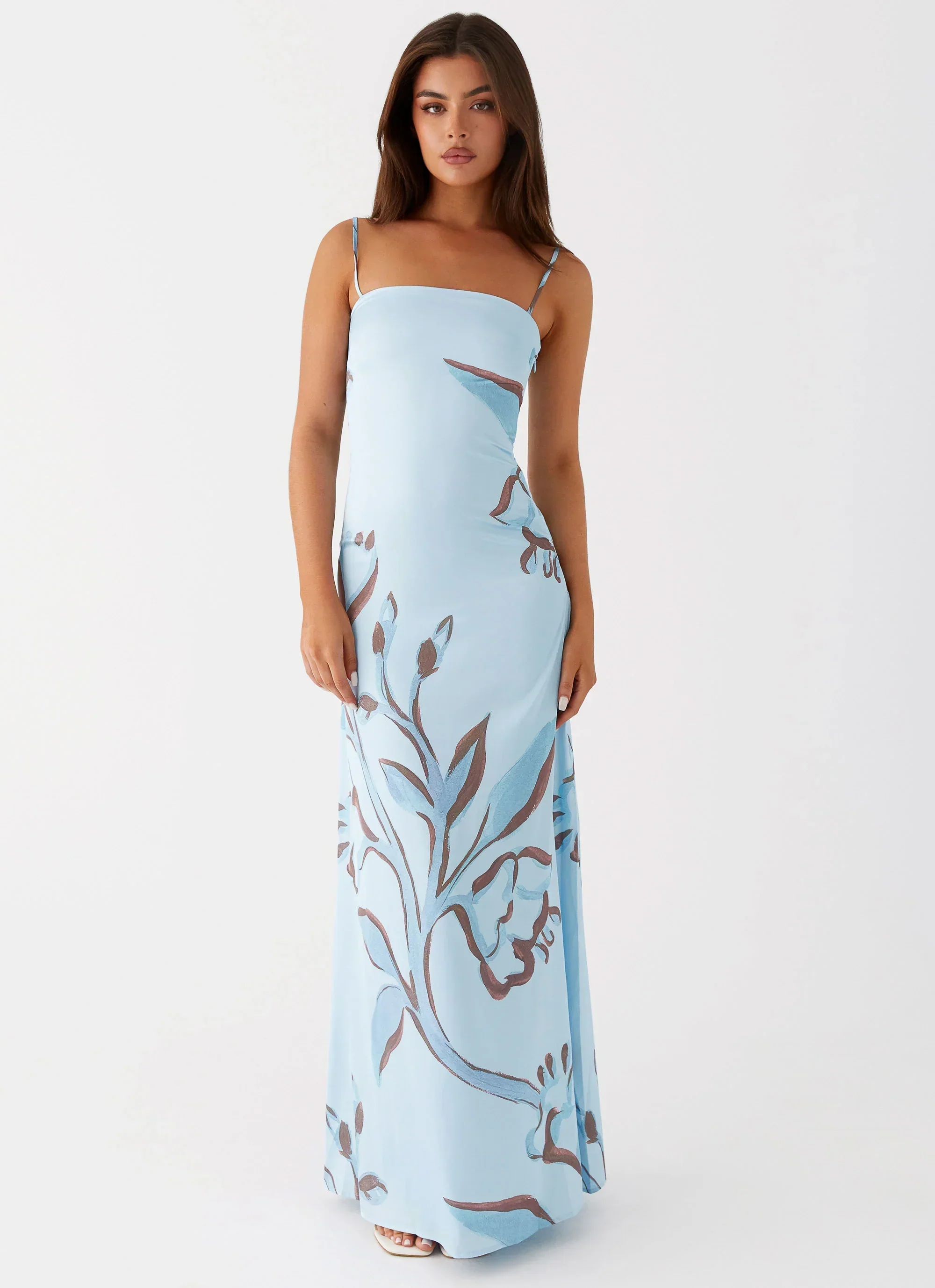 Aster Bloom Maxi Dress - Blue Floral - luluinthesky