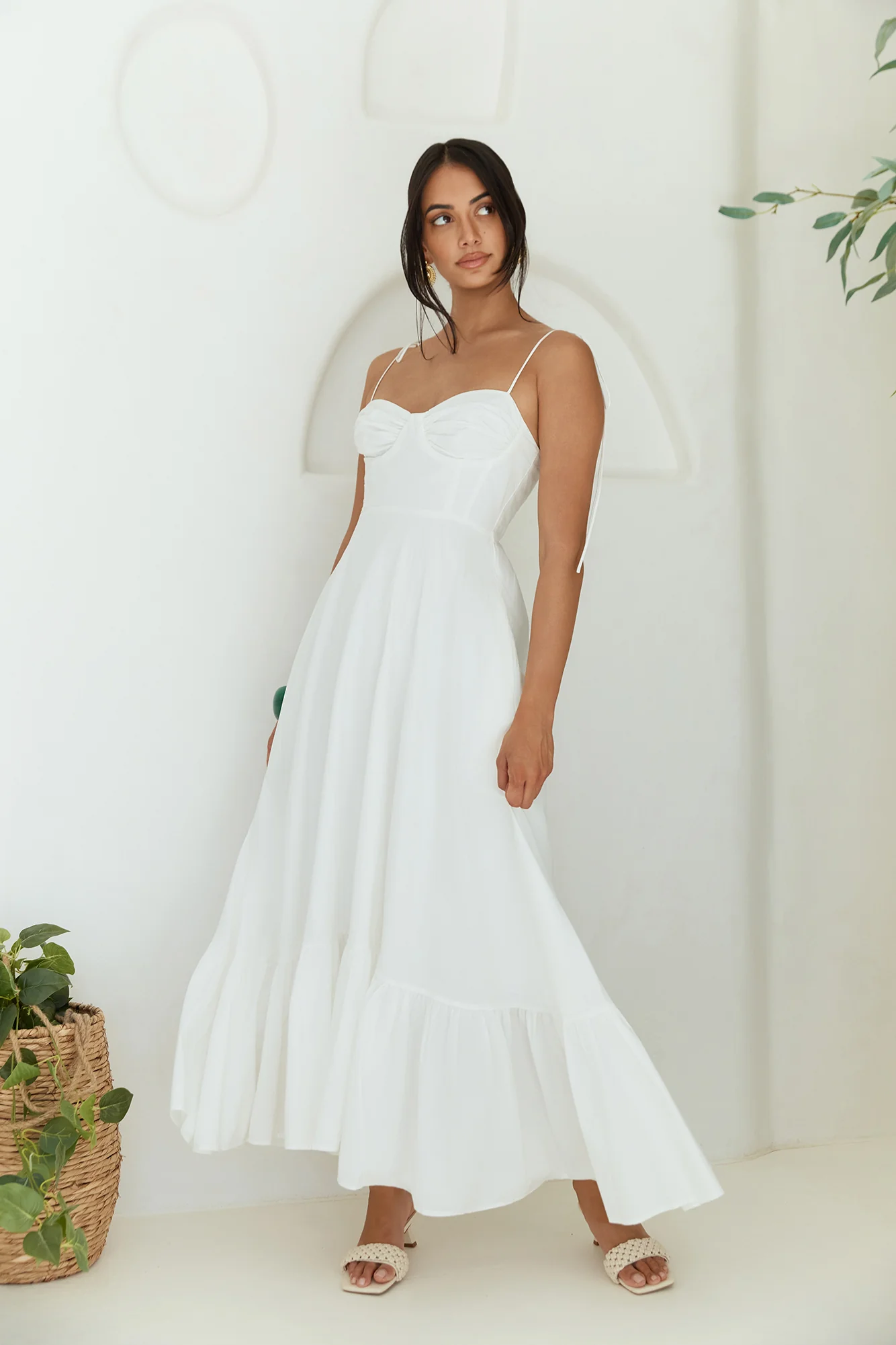 By Your Side Maxi Dress White - luluinthesky