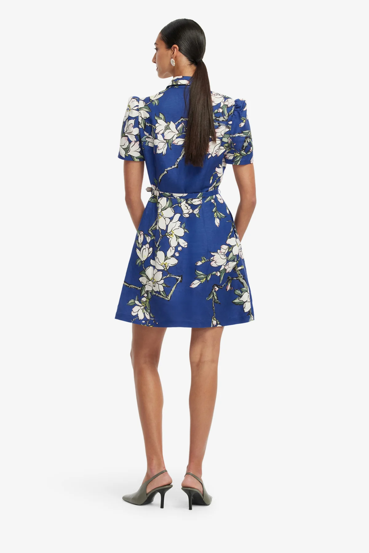 Bronte Mini Dress - Midnight Magnolia Print
