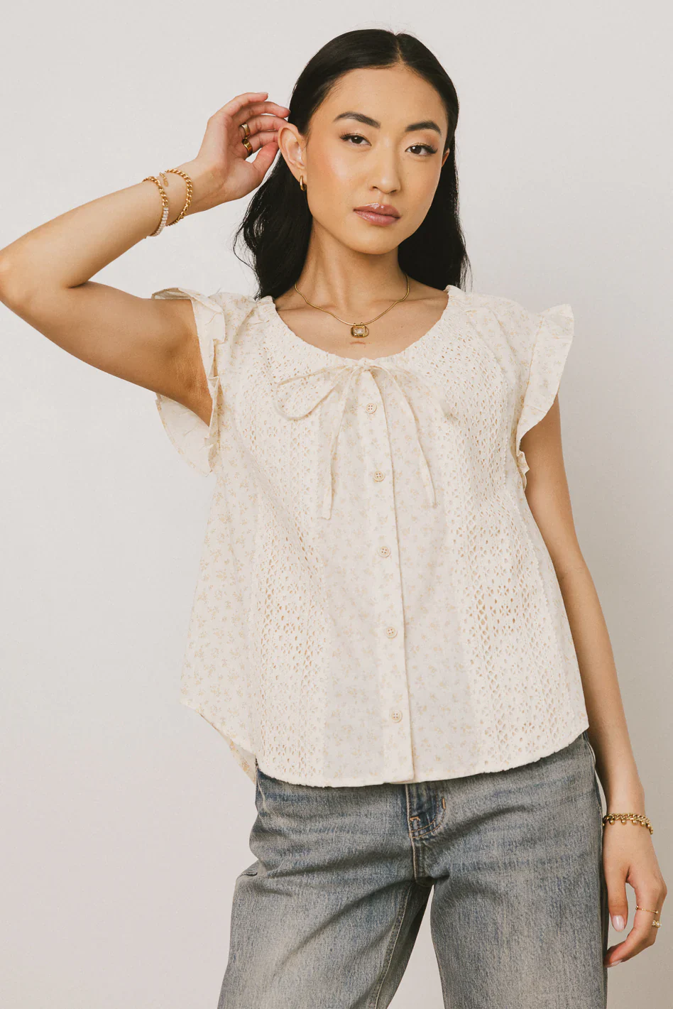 Rome Floral Blouse in Yellow