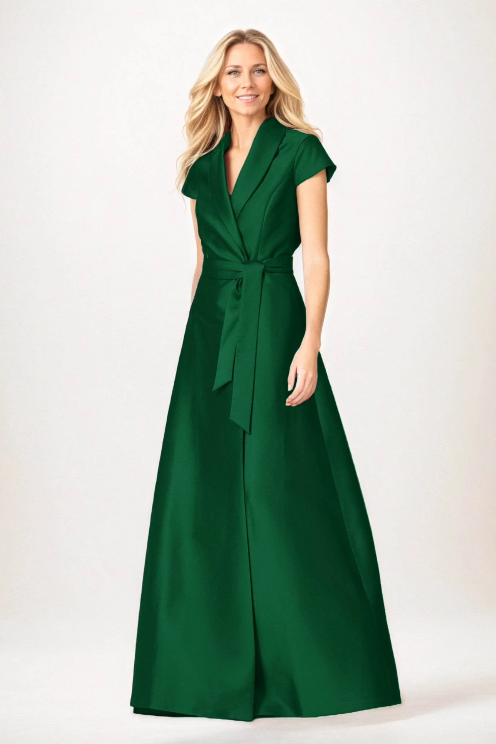 A-Line Maxi Satin Mother of the Bride Dresses CM0401