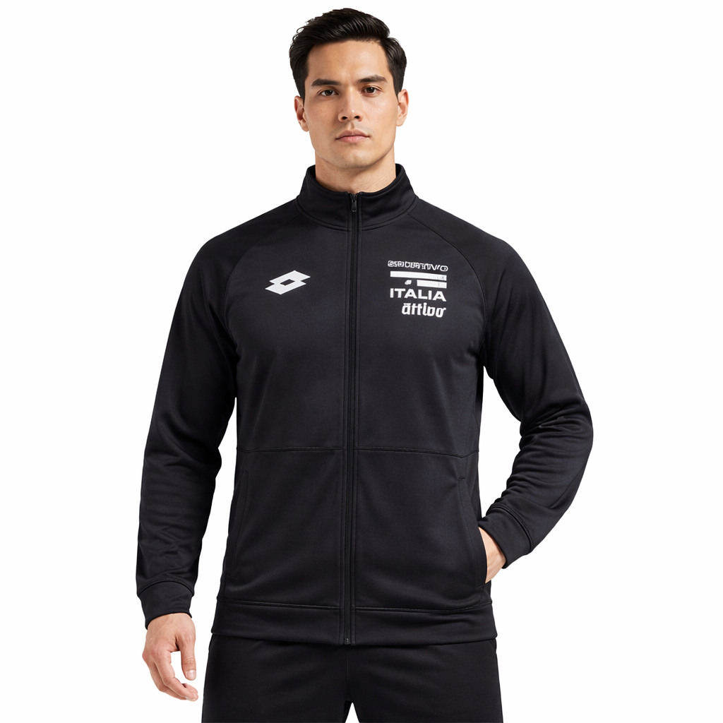 LOTTO Sportivo Italia Attivo Men's Football Jacket Black PAJK25001-BLK