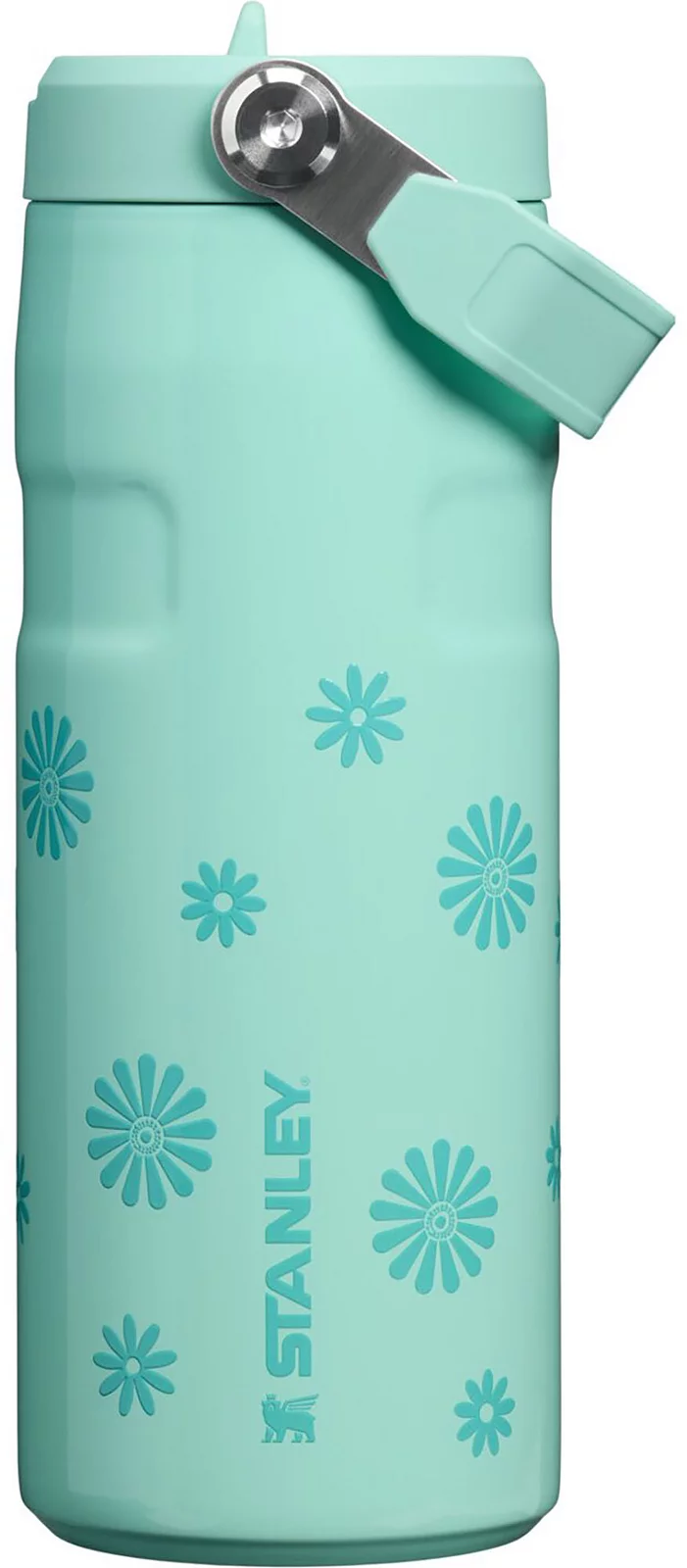 Stanley 16 oz. IceFlow Bottle with Flip Straw Lid - Teal Daisies