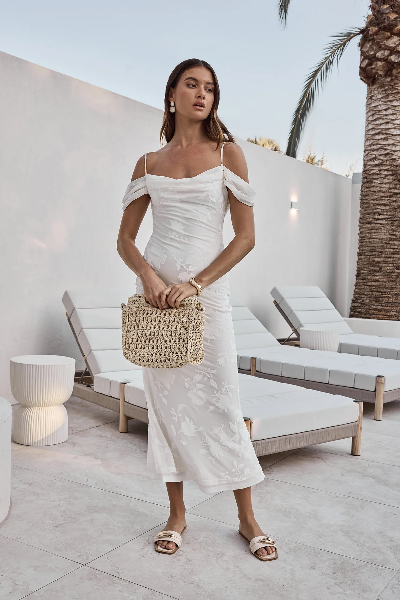Tropical Tide Maxi Dress White - luluinthesky