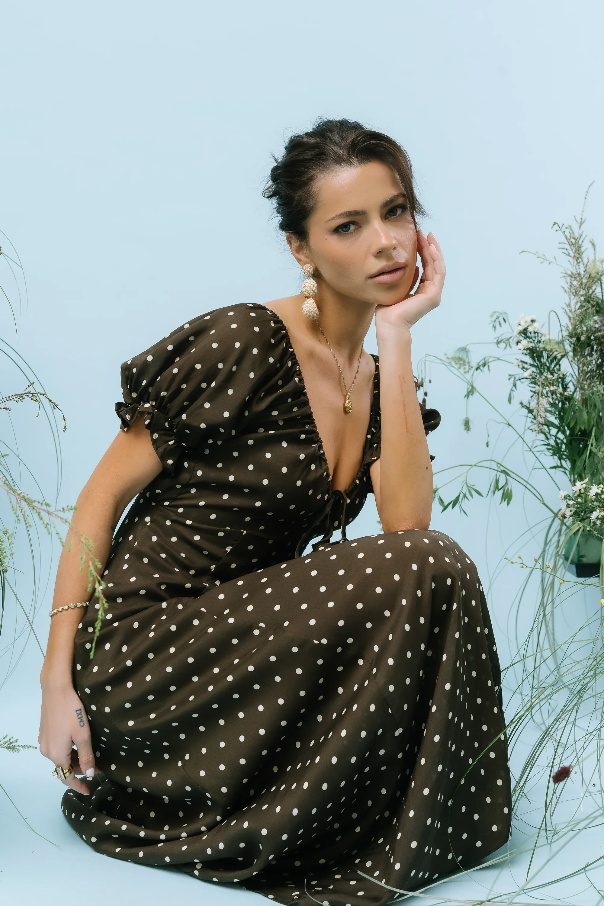 Julianna Polka Dot Maxi Dress