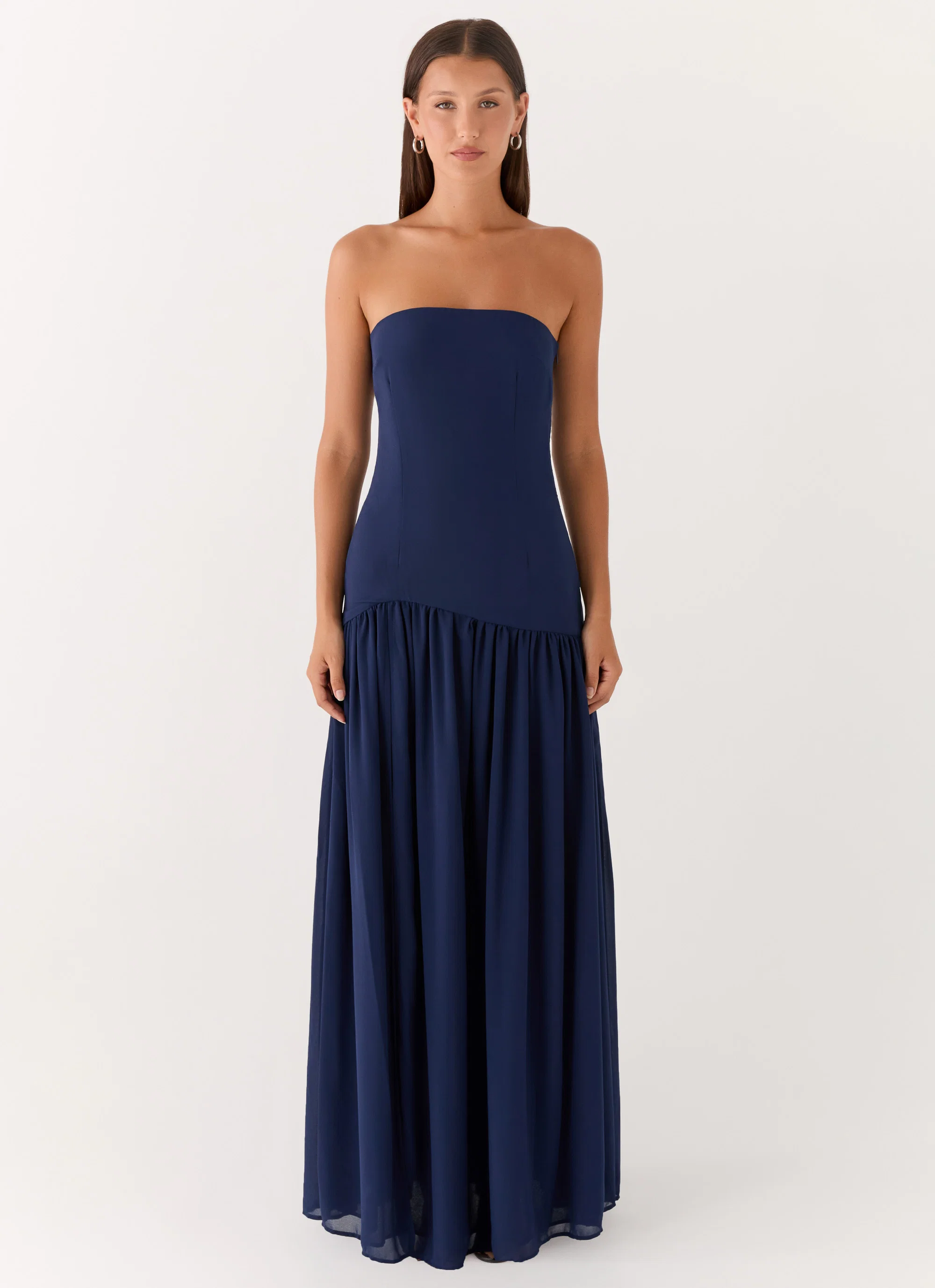 Eden Strapless Maxi Dress - Navy