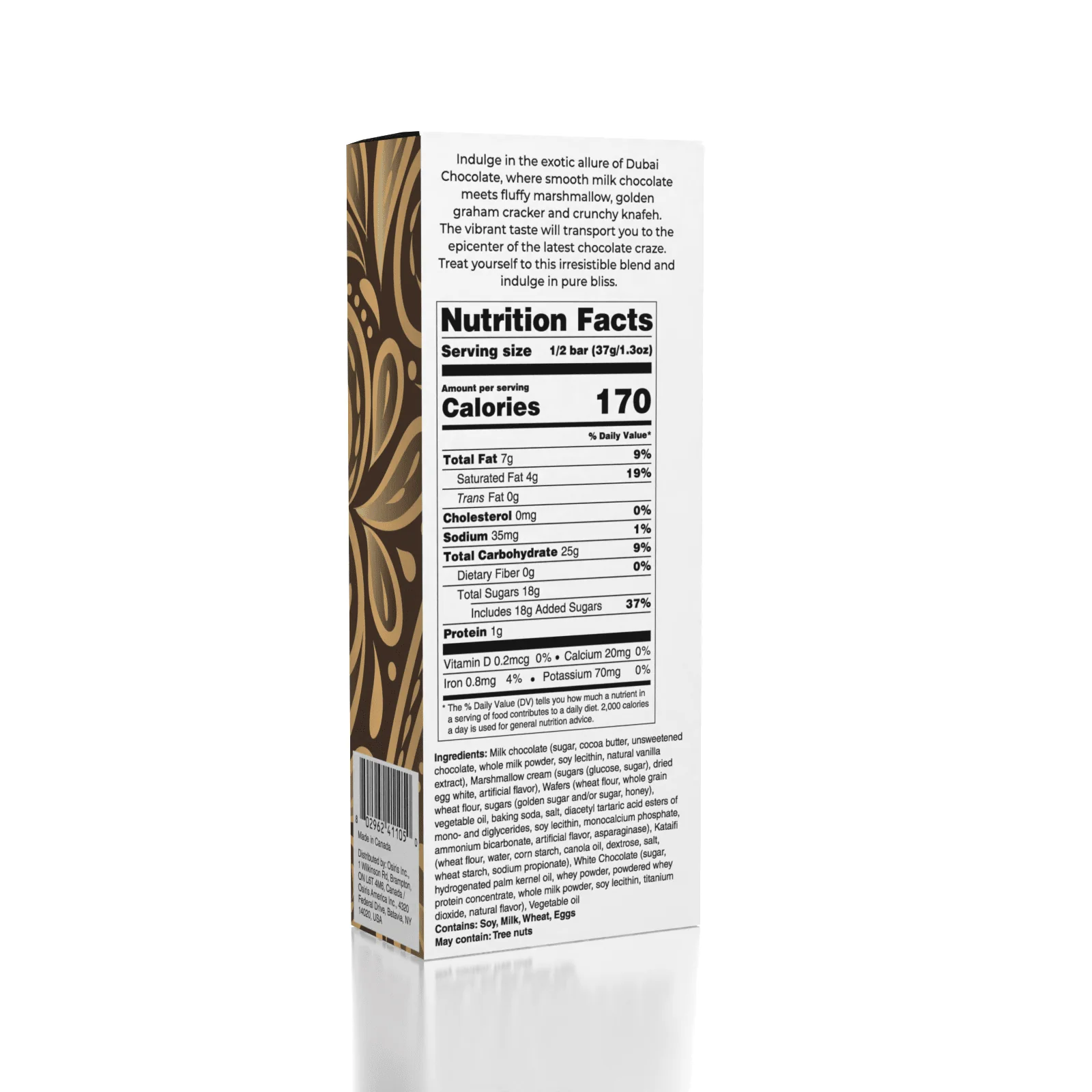 Dubai Chocolate Bar Limited Edition S'mores by Oasis Treasures 75g (2.65oz)