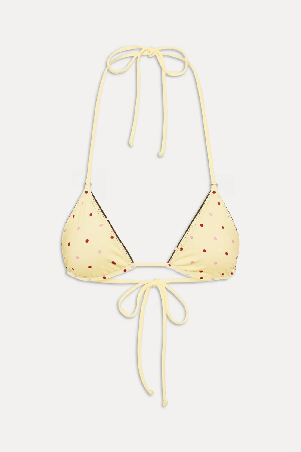 Nick Reversible Satin Bikini Top - Honey Bug