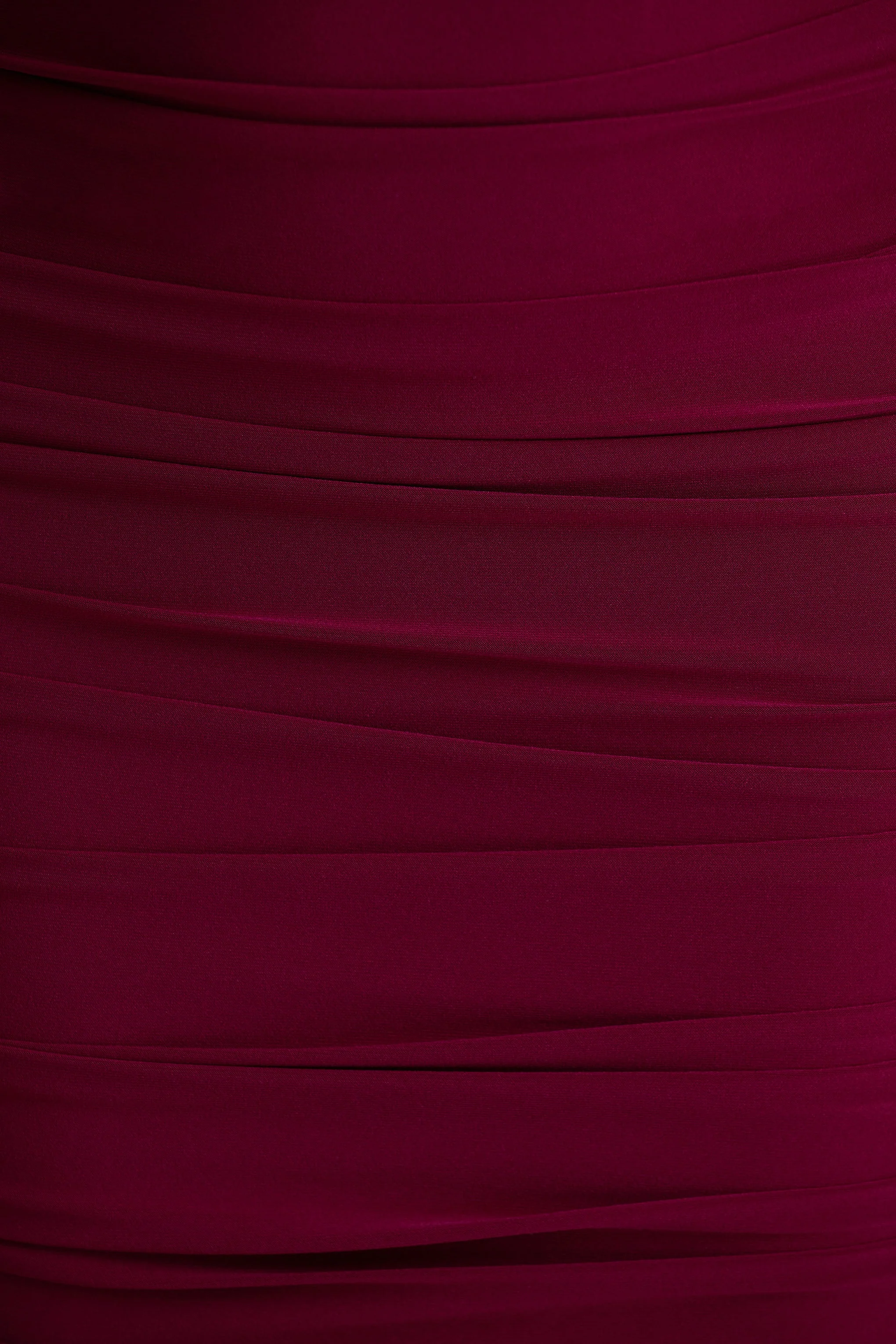 Tamara | Burgundy Long-Sleeve Ruched Midi Dress