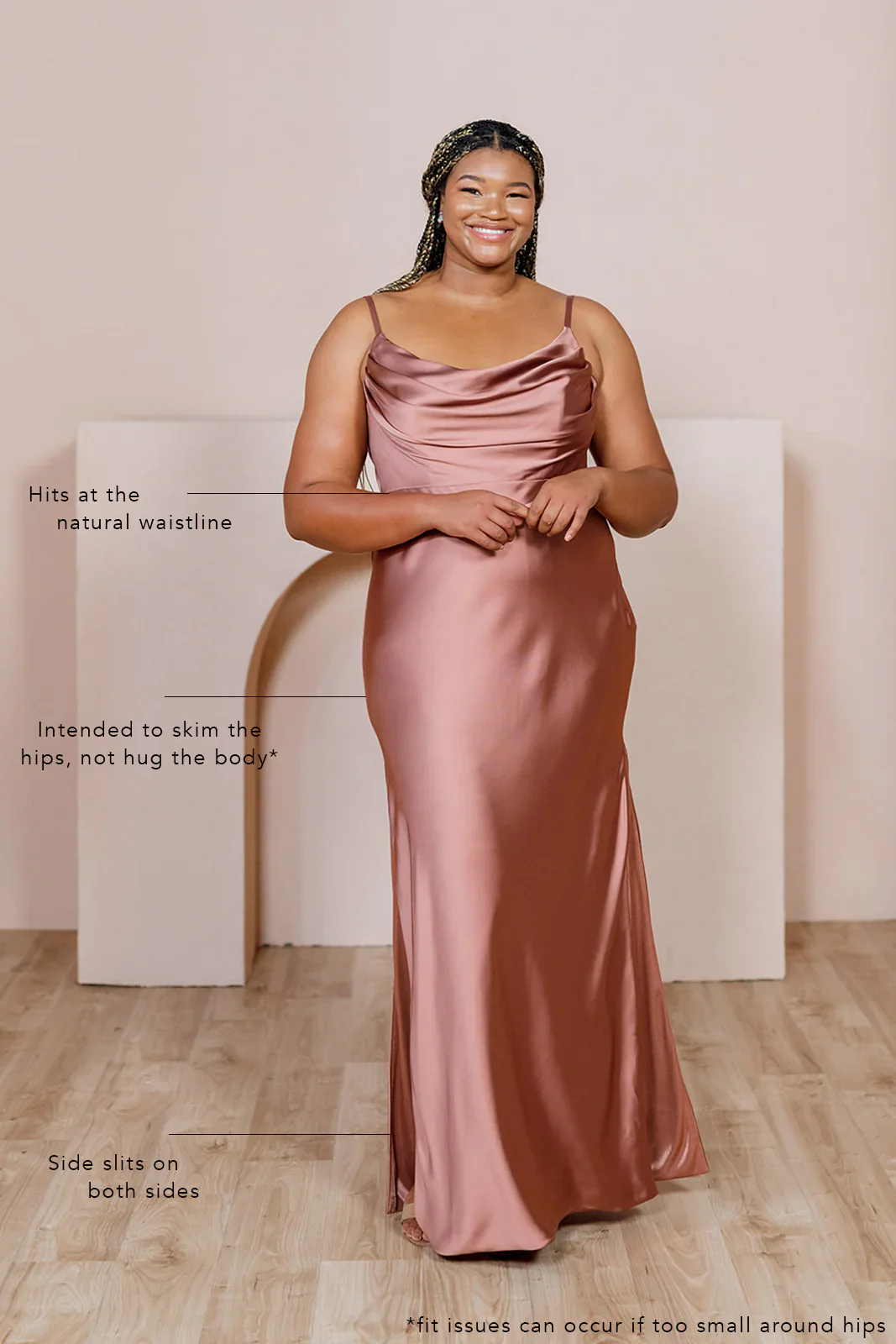Ellapink Satin Dress | Ready To Ship