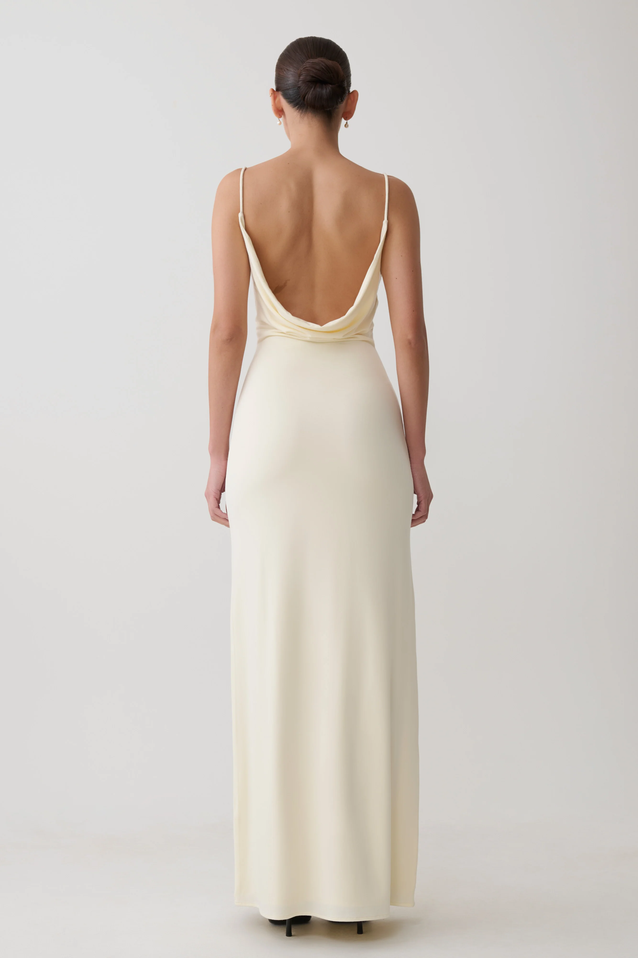 Joni Cowl Maxi Dress - Ivory