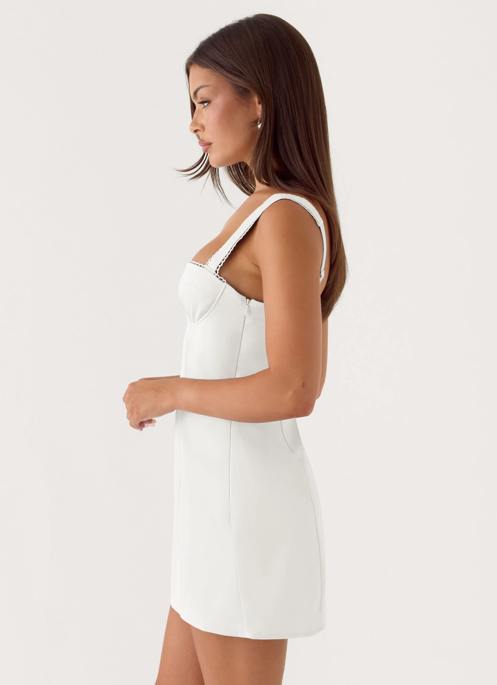 Christopha Mini Dress - White - luluinthesky