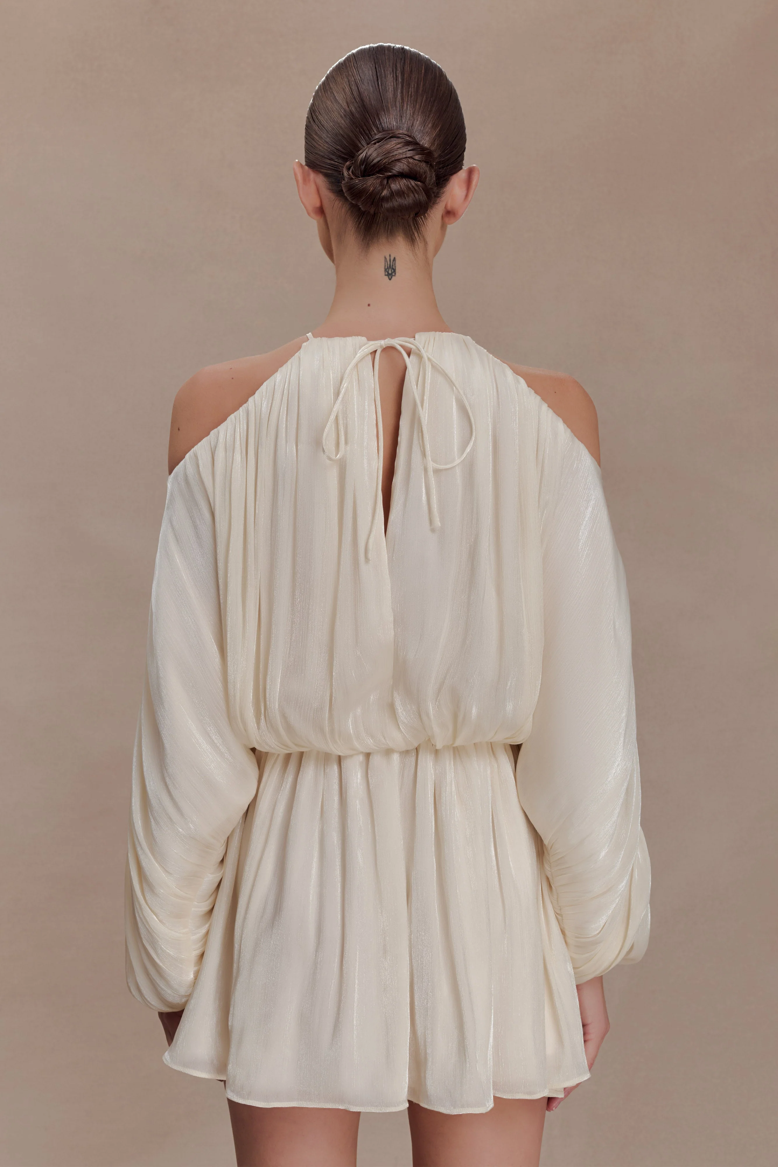 Minna Halter Mini Dress - Opal White