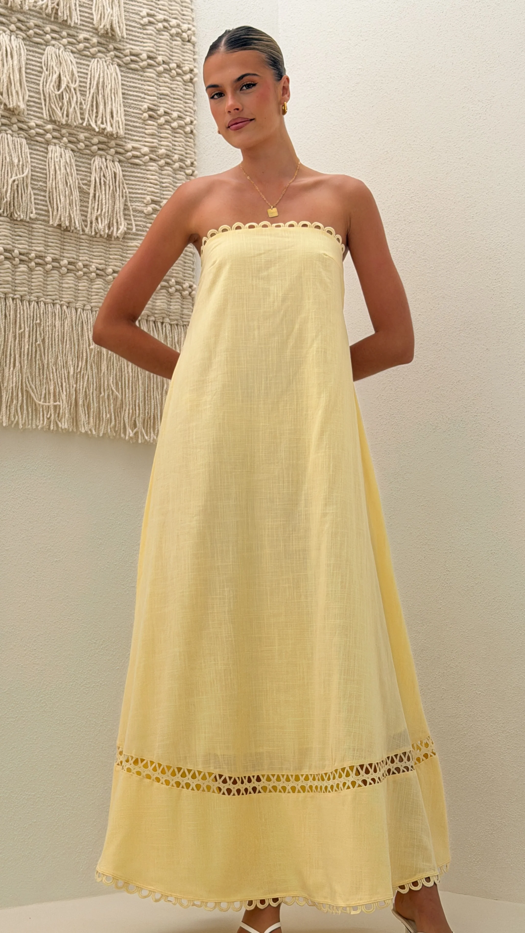 Sandra Maxi Dress - Yellow - luluinthesky