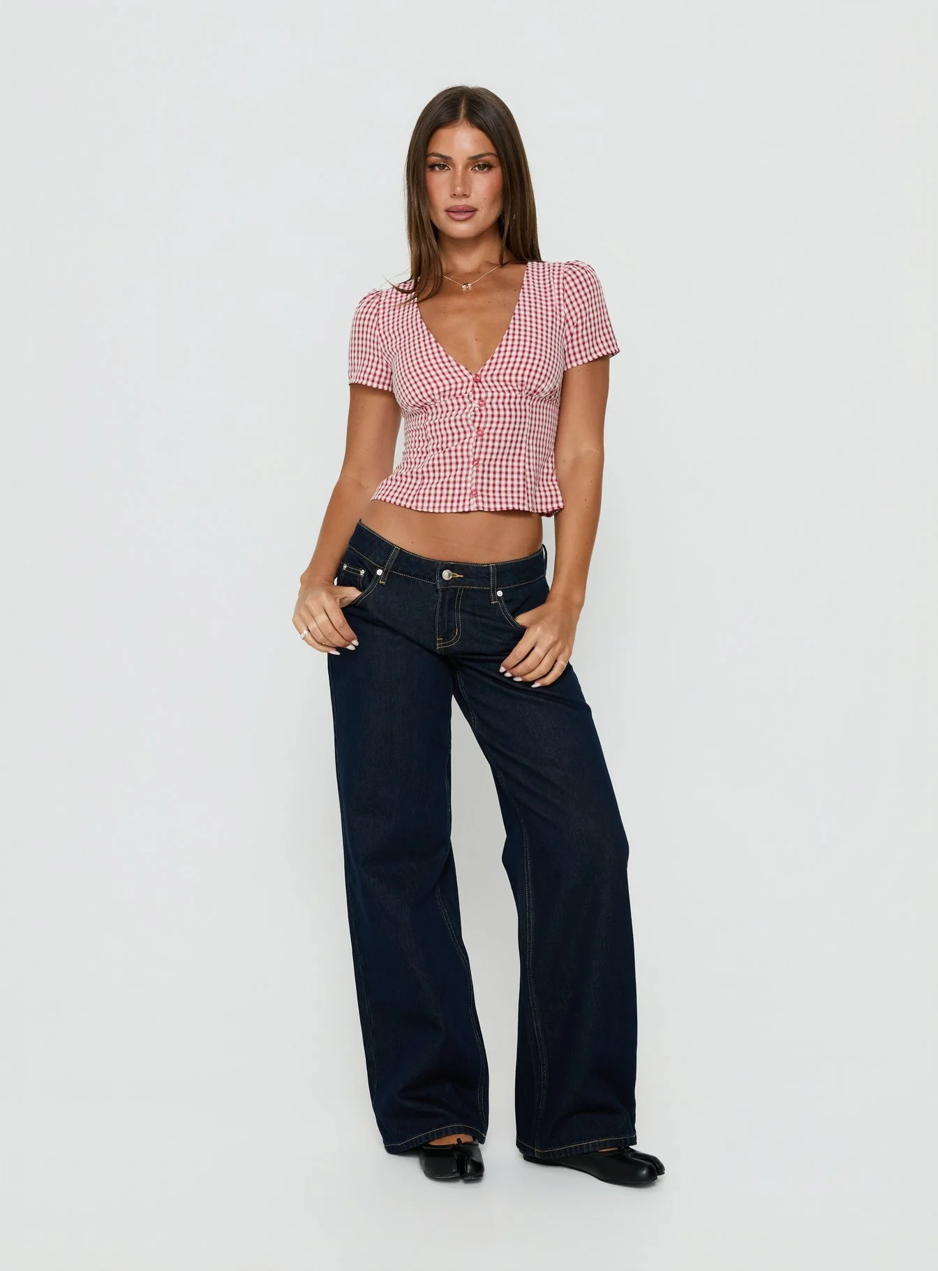 Isolda Top Red Gingham