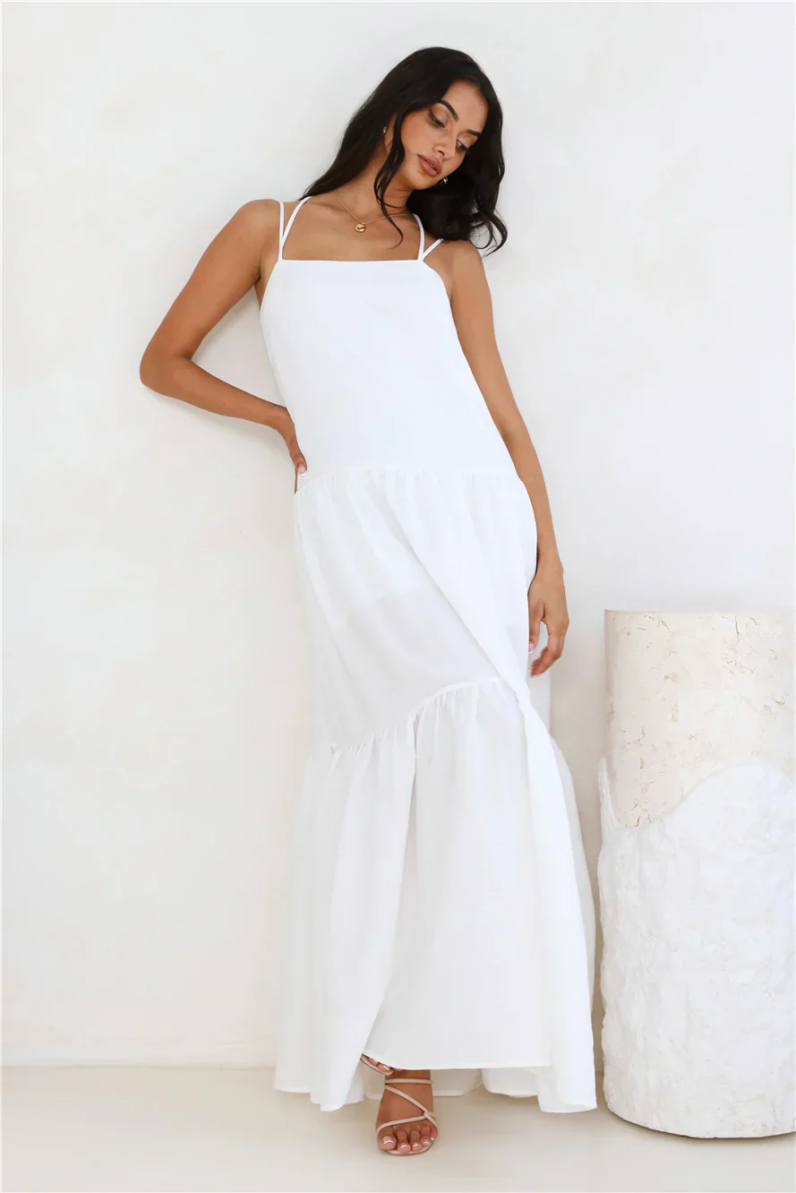 Diamond Affair Maxi Dress White