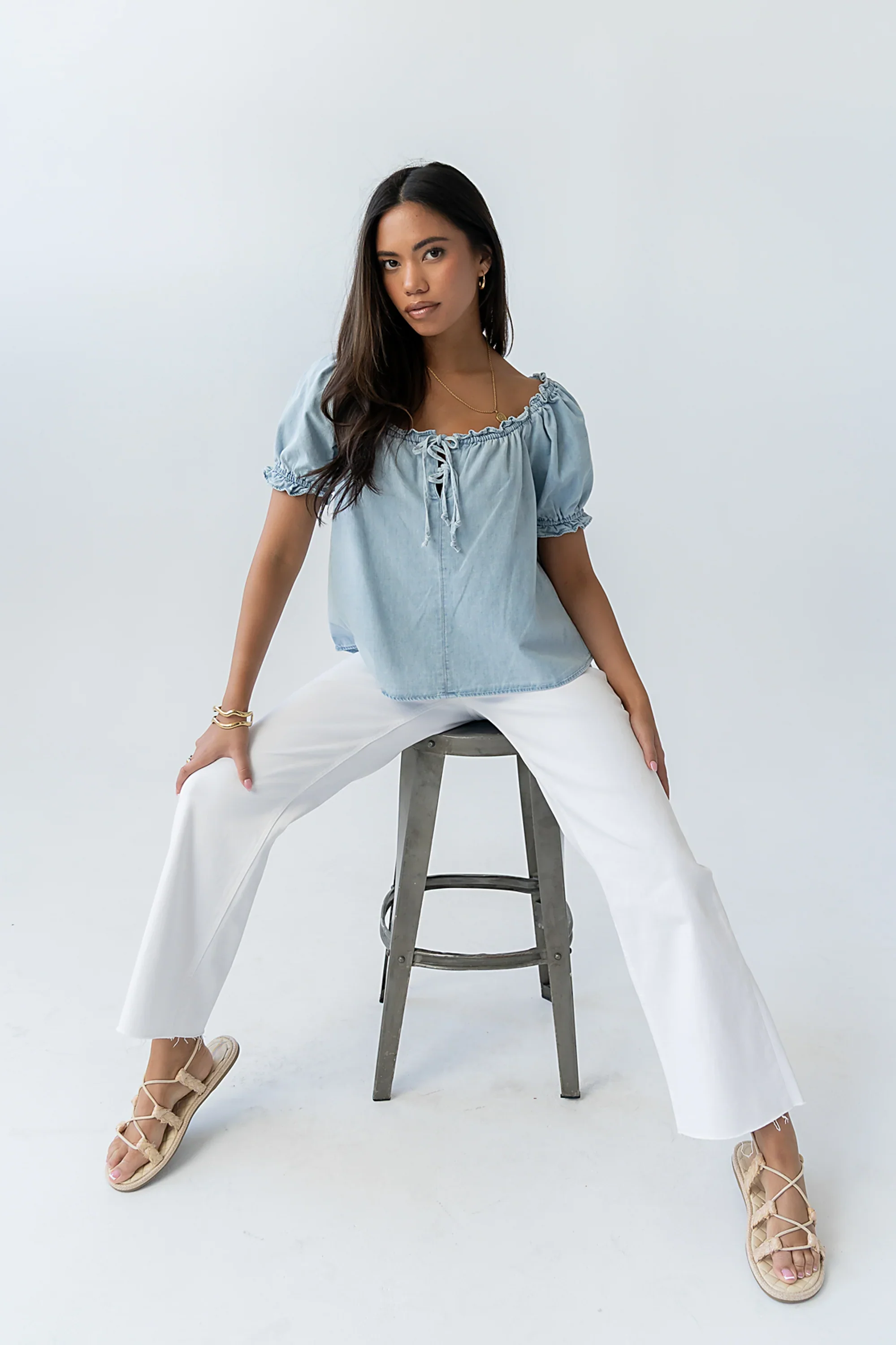 Charlotte Denim Blouse