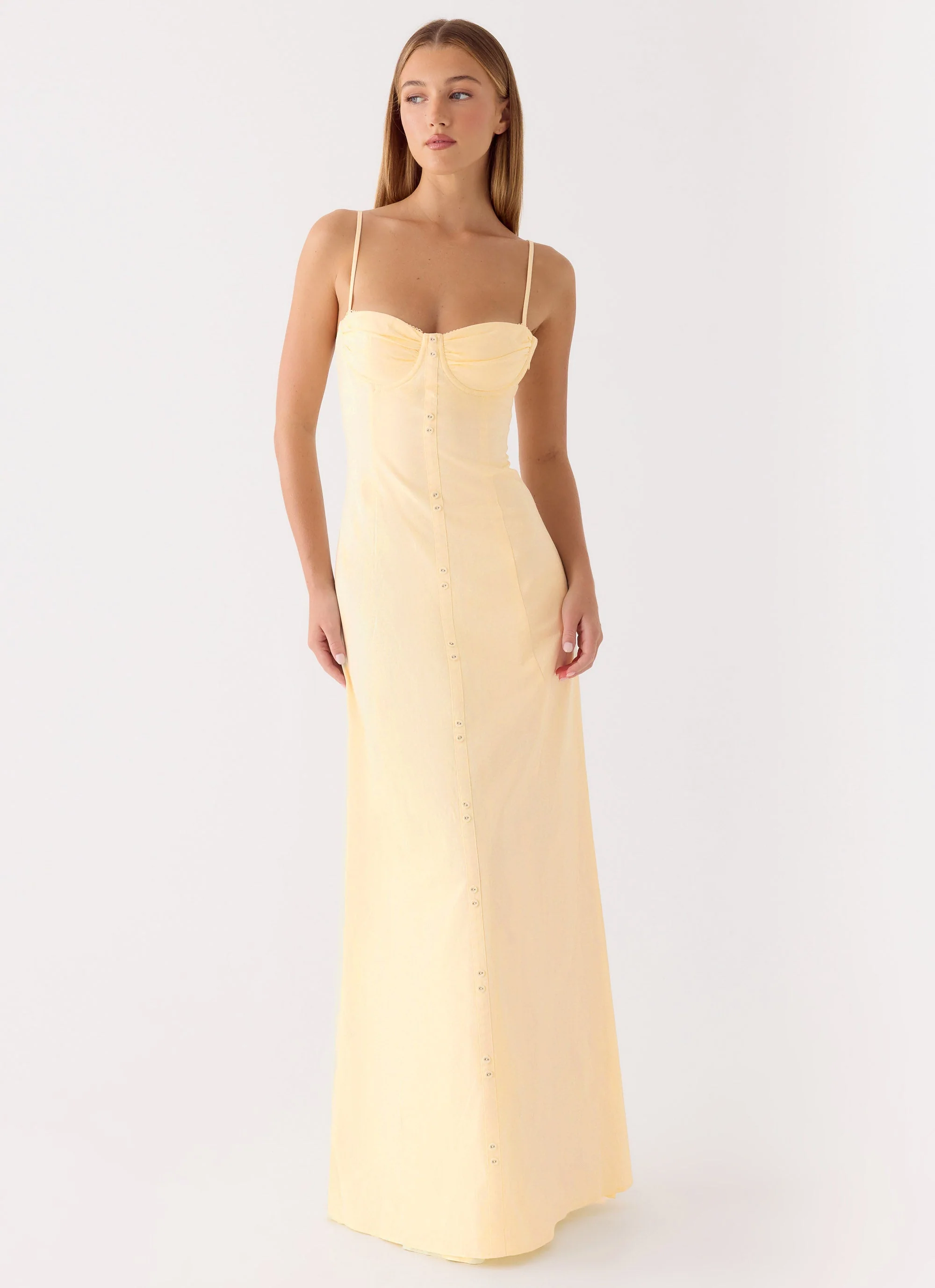 Samah Maxi Dress - Lemon - luluinthesky