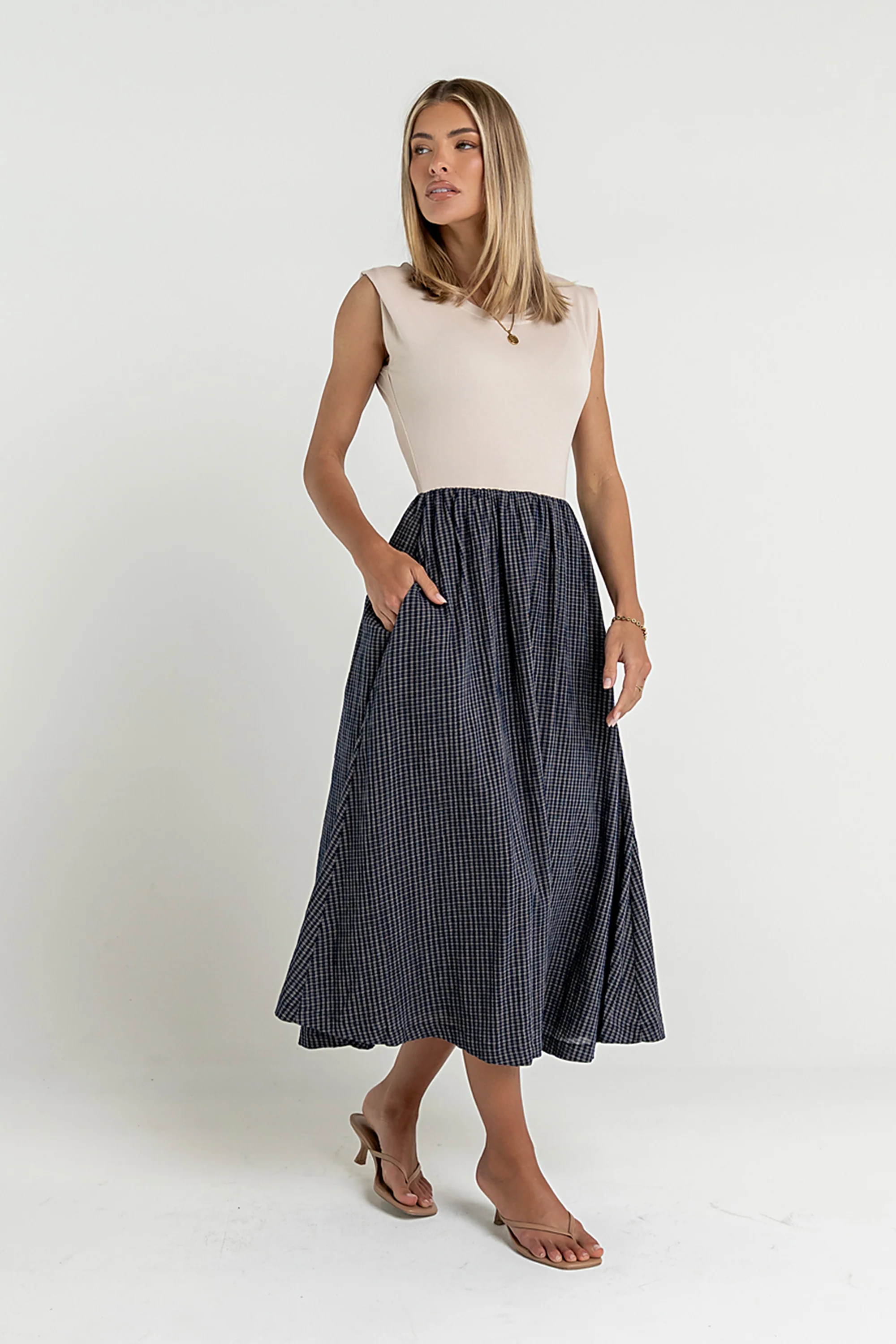 Tilly Mixed Media Dress - FINAL SALE