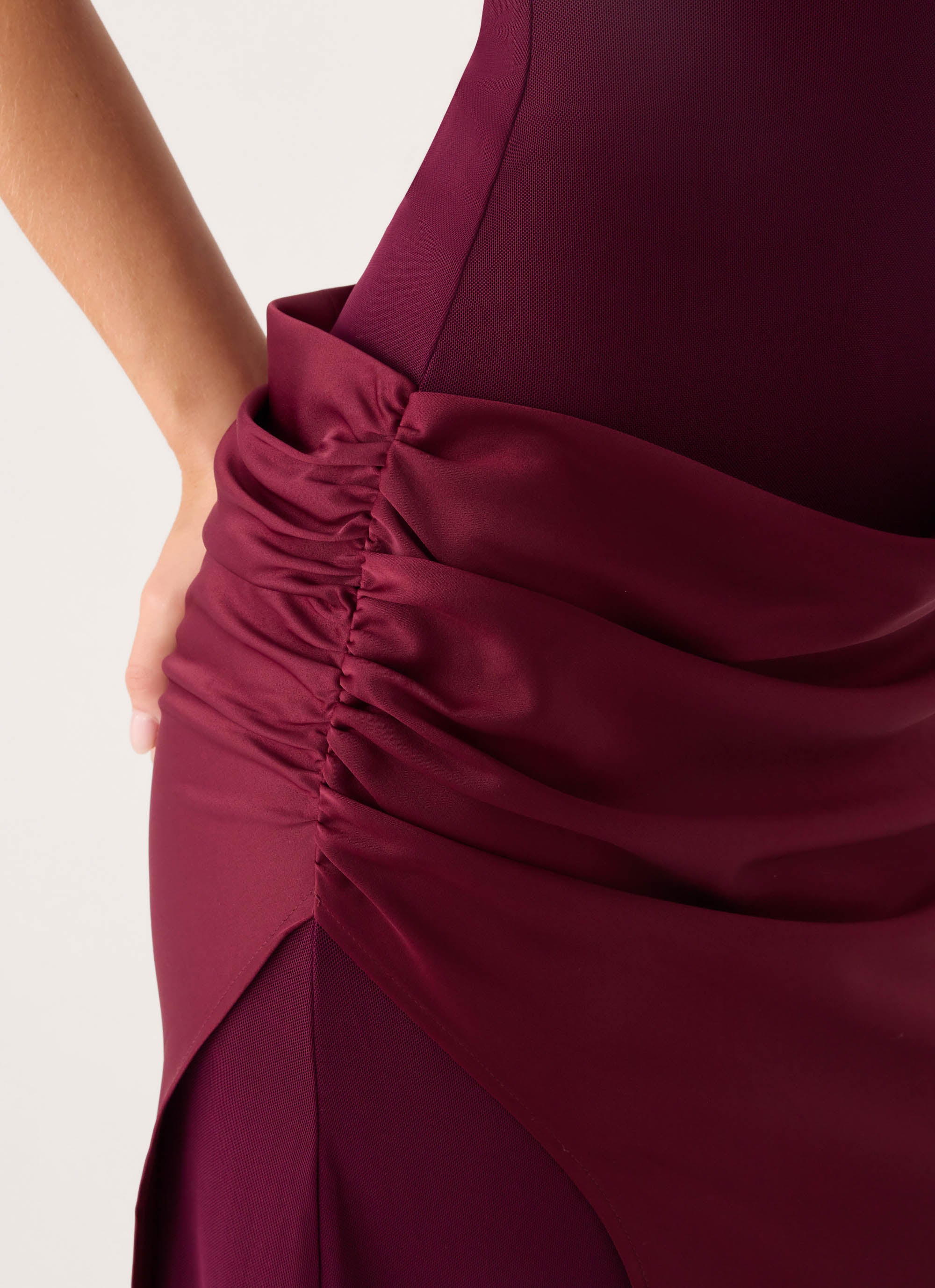 Charmaine Maxi Dress - Deep Maroon - luluinthesky