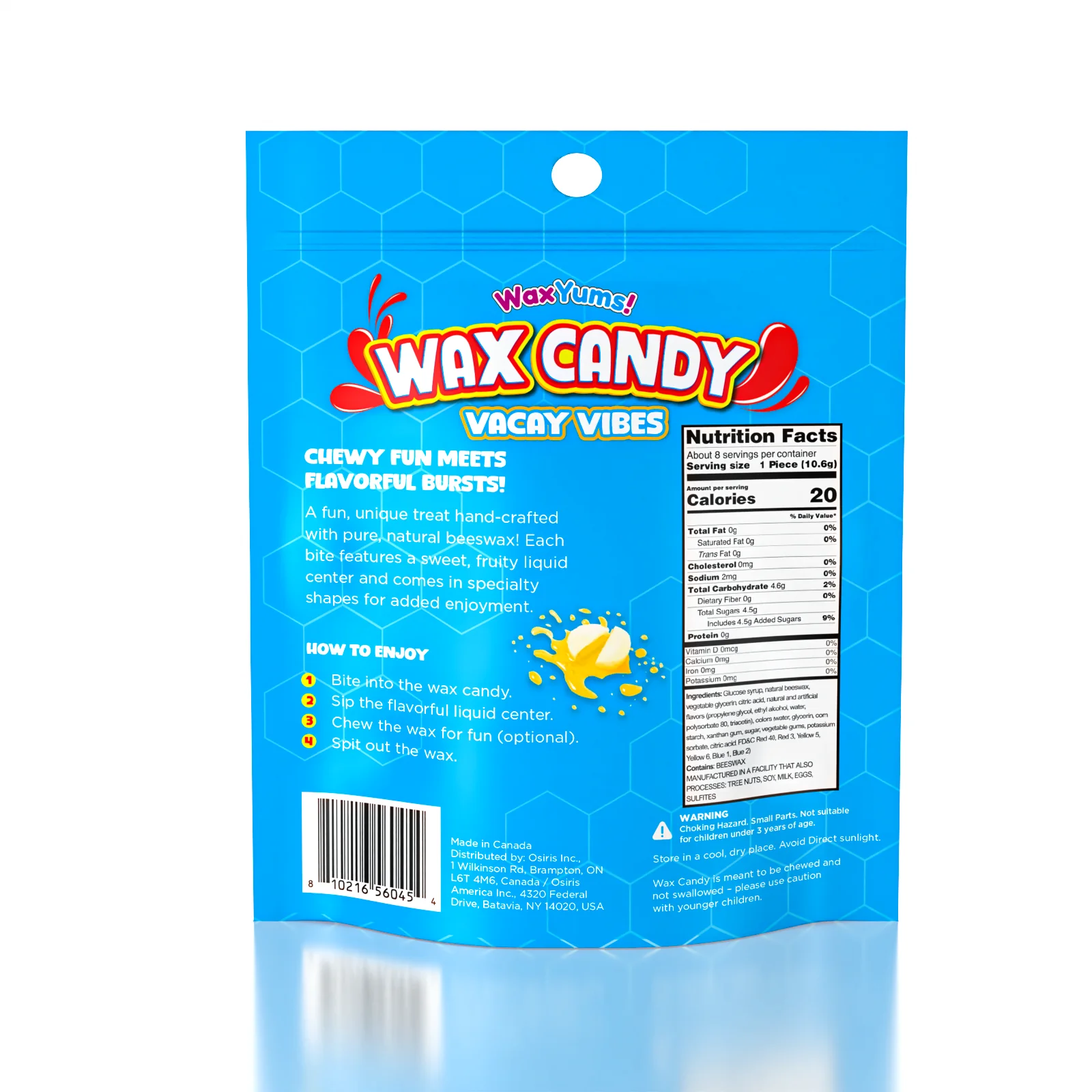 WaxYums! Vacay Vibes Chewy Gushing Wax Candy Bag (85g)
