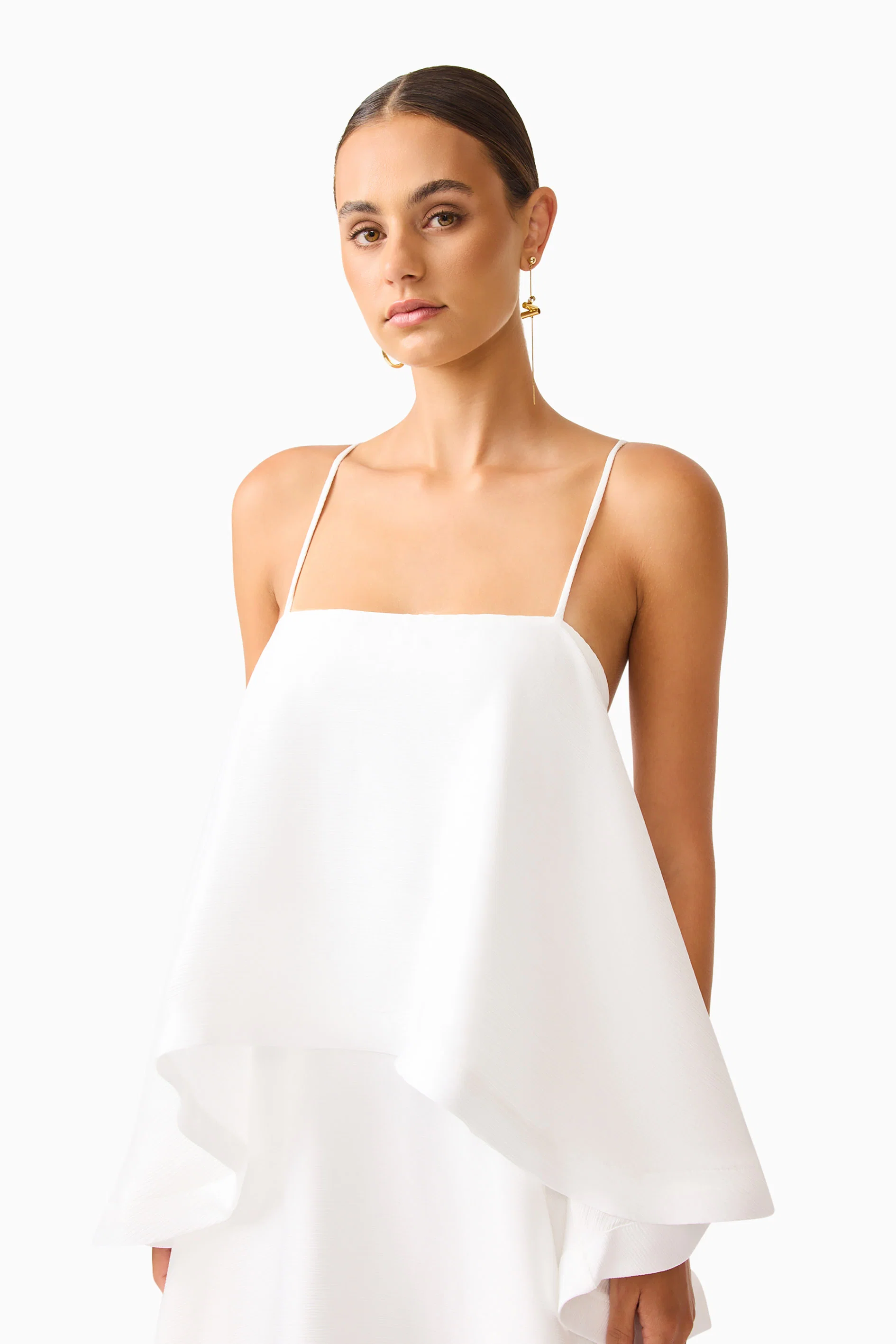 Tilly Tiered Maxi Dress in White