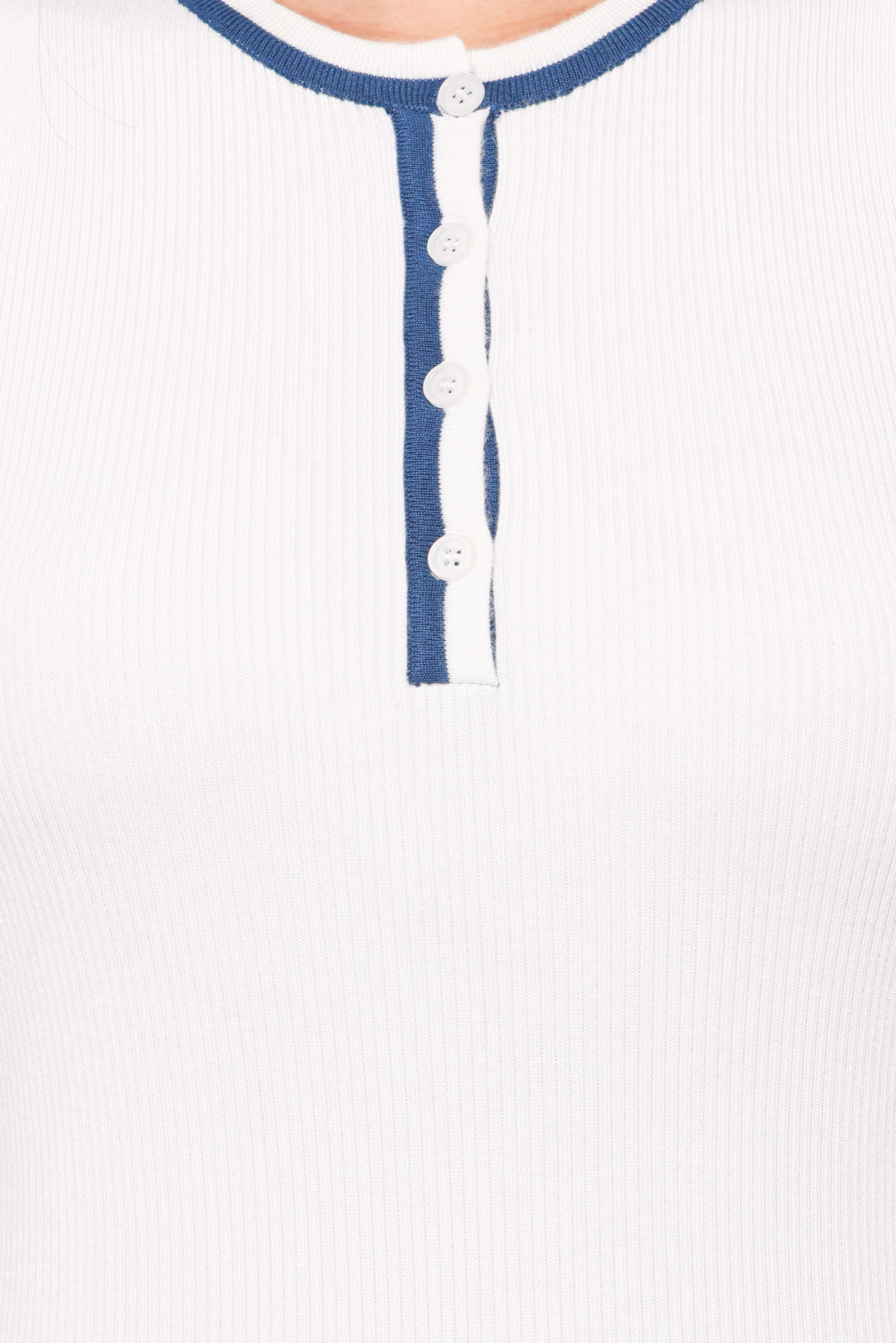 Marion Henley Knitted Tank Top - White