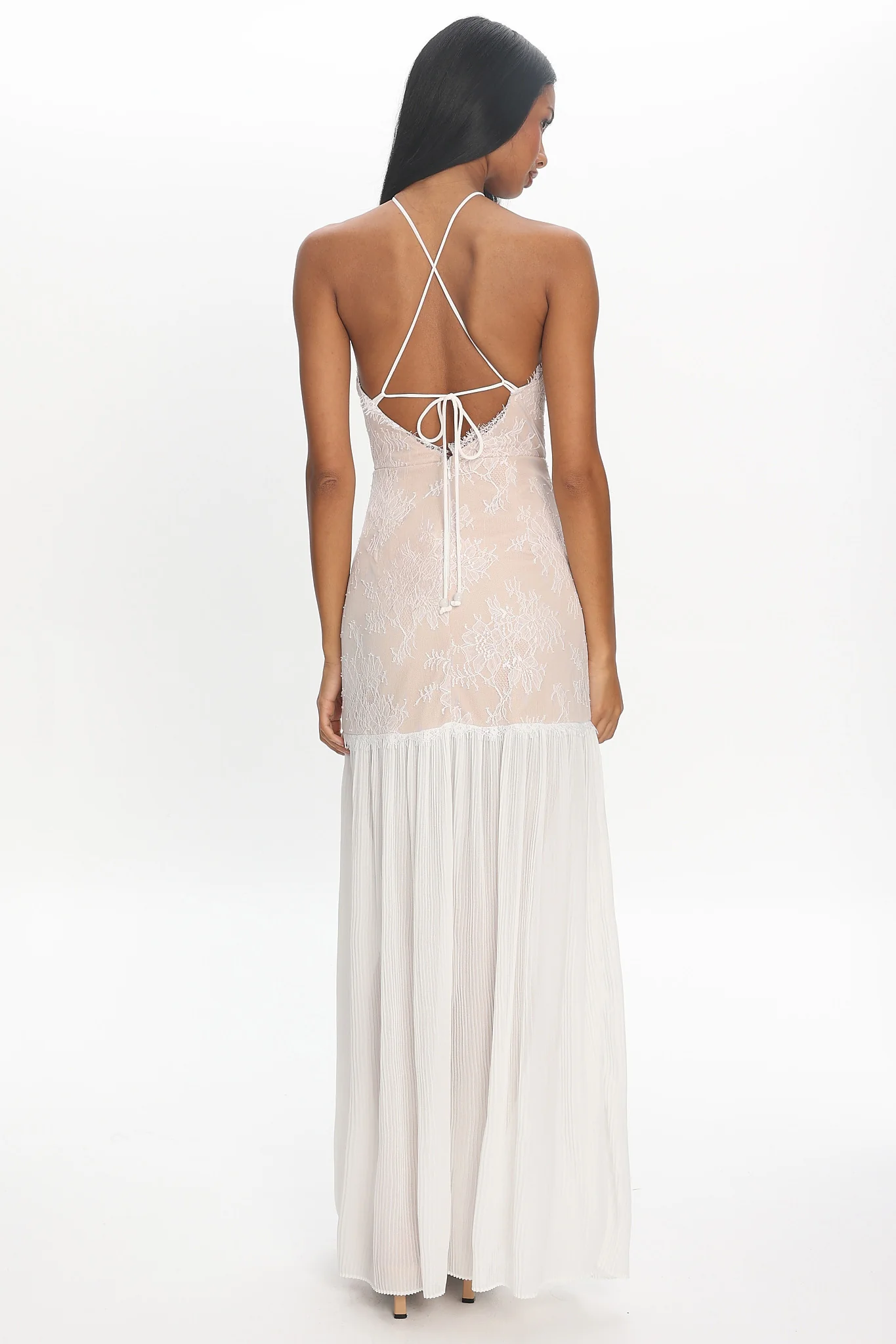 Soft Landing Halter Maxi Dress White
