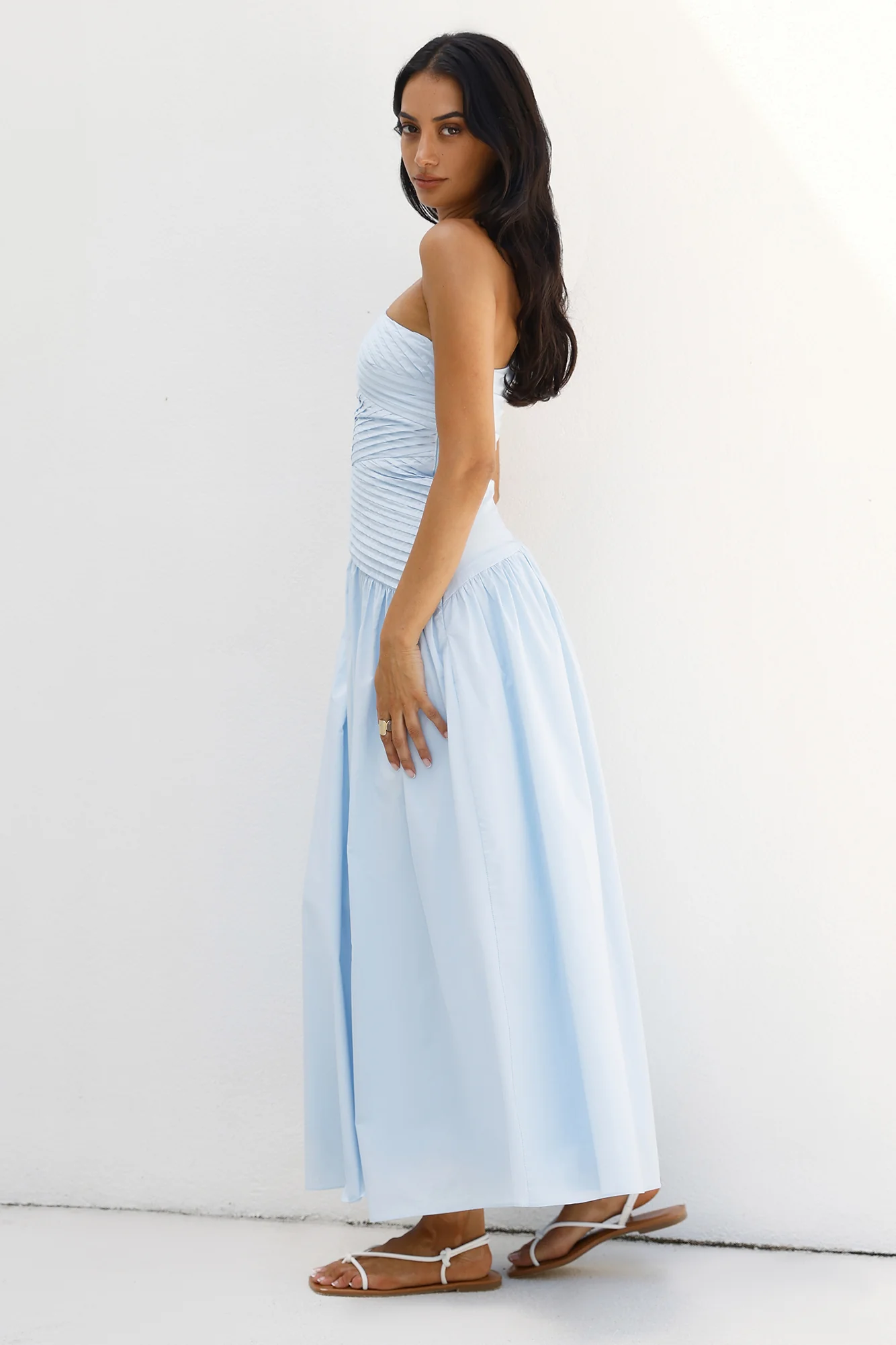 Lexi Love One Shoulder Maxi Dress Blue