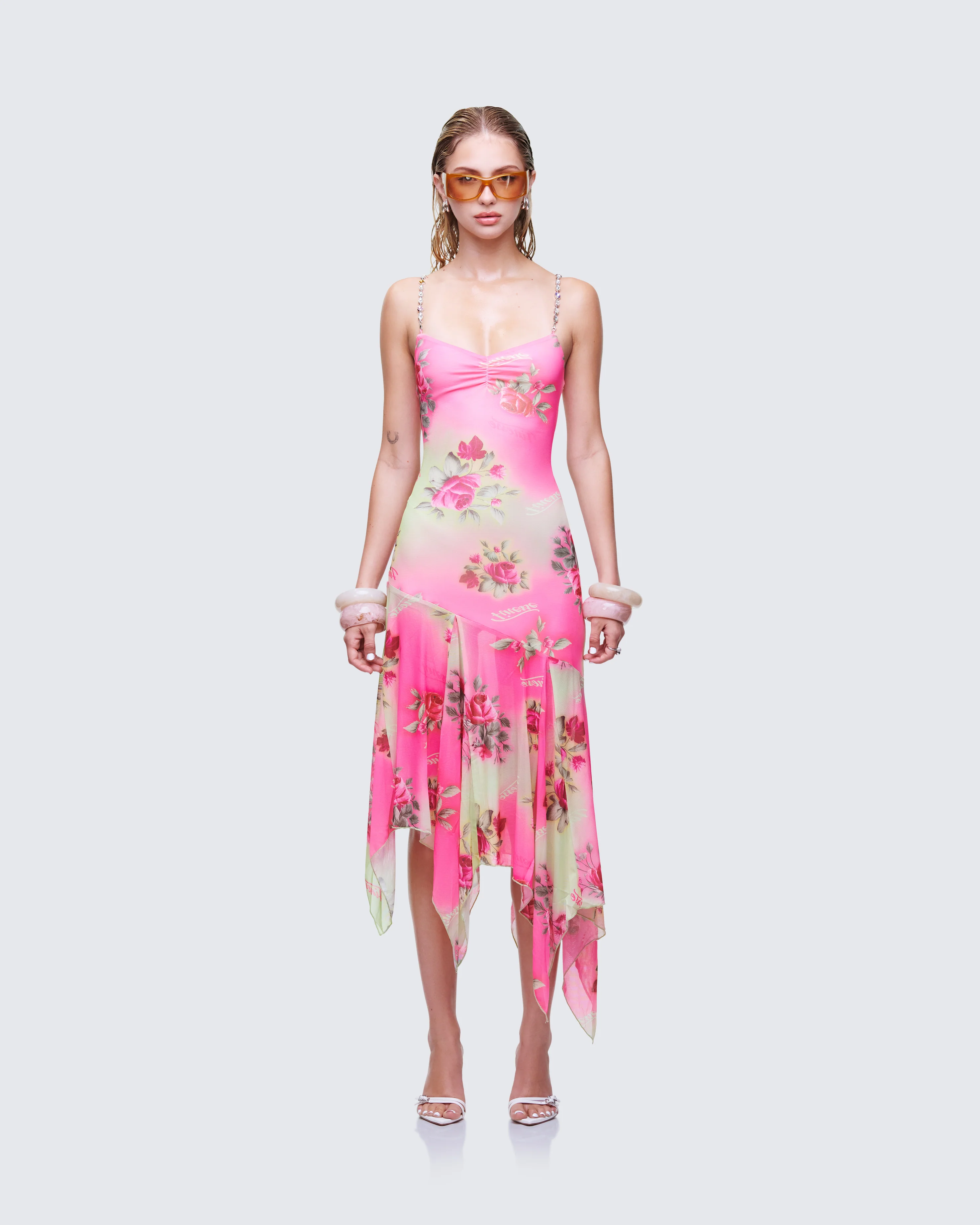 Nola Multi Printed Midi Dress