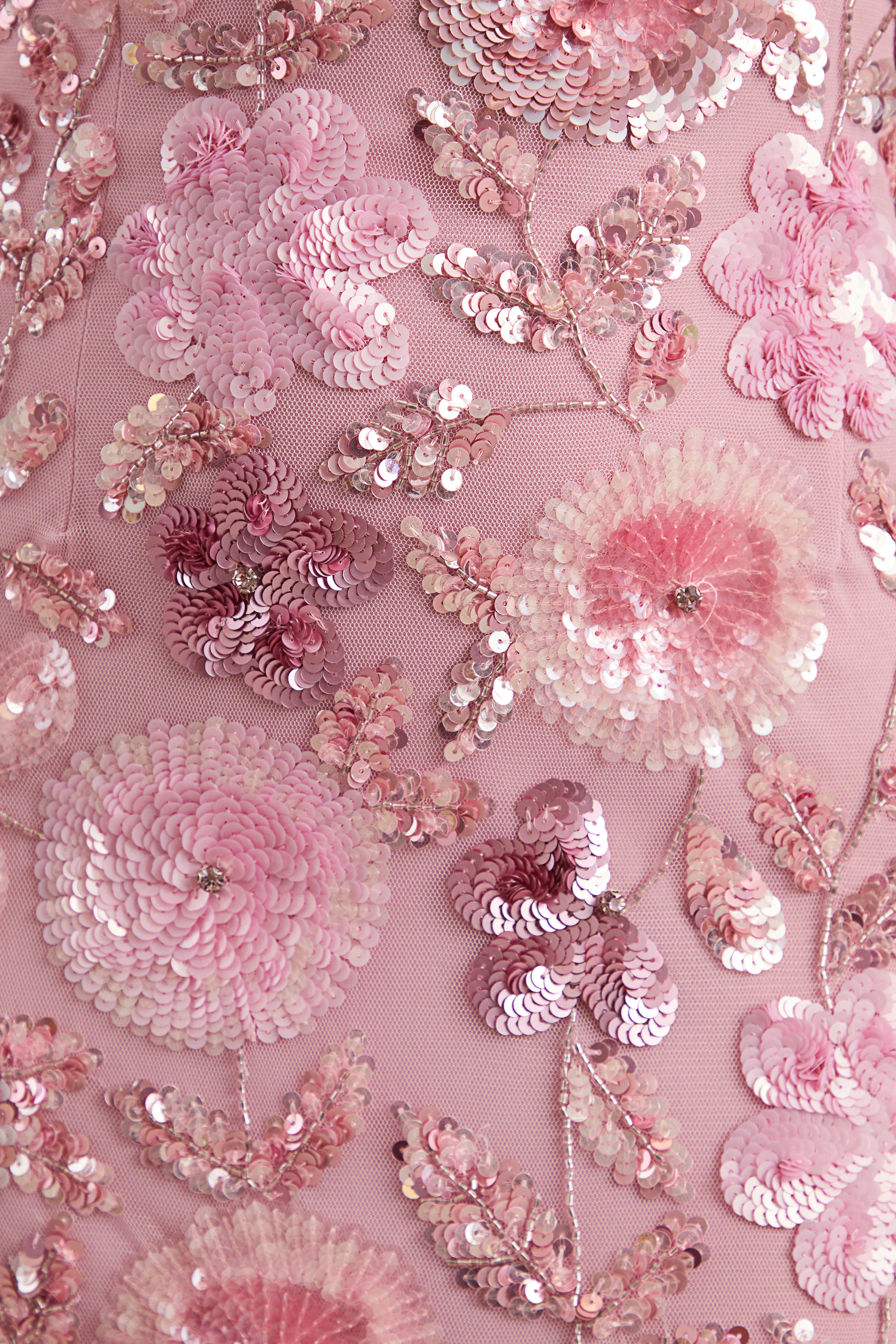 Gemini | Pink Embellished Strappy Maxi Dress - FASHION NOB