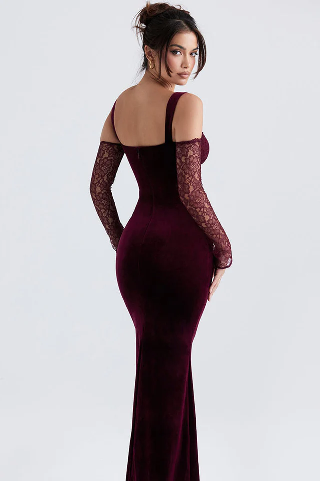 Kaia Evening Velvet Maxi Dress