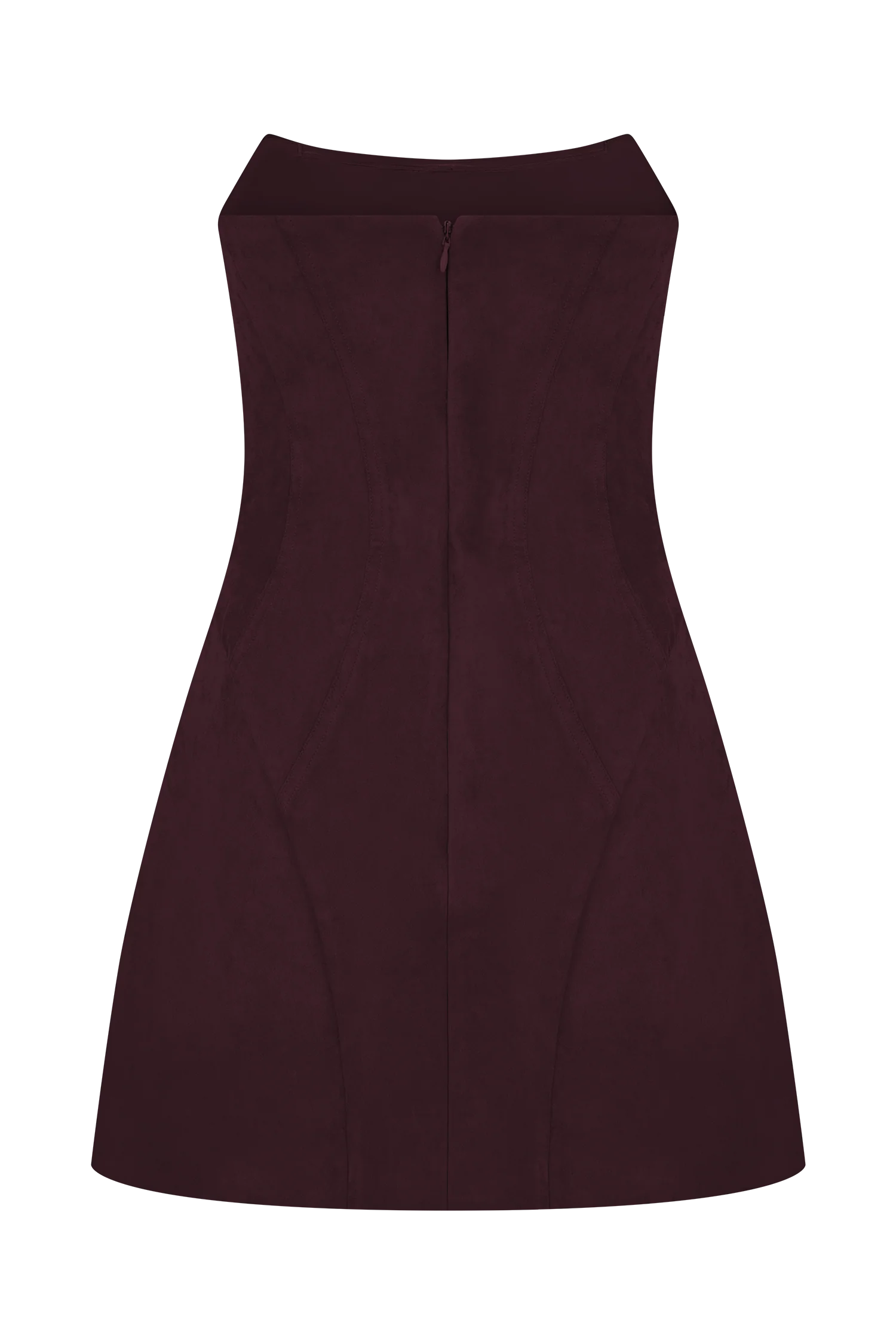 Andy Faux Suede Mini Dress - Wine