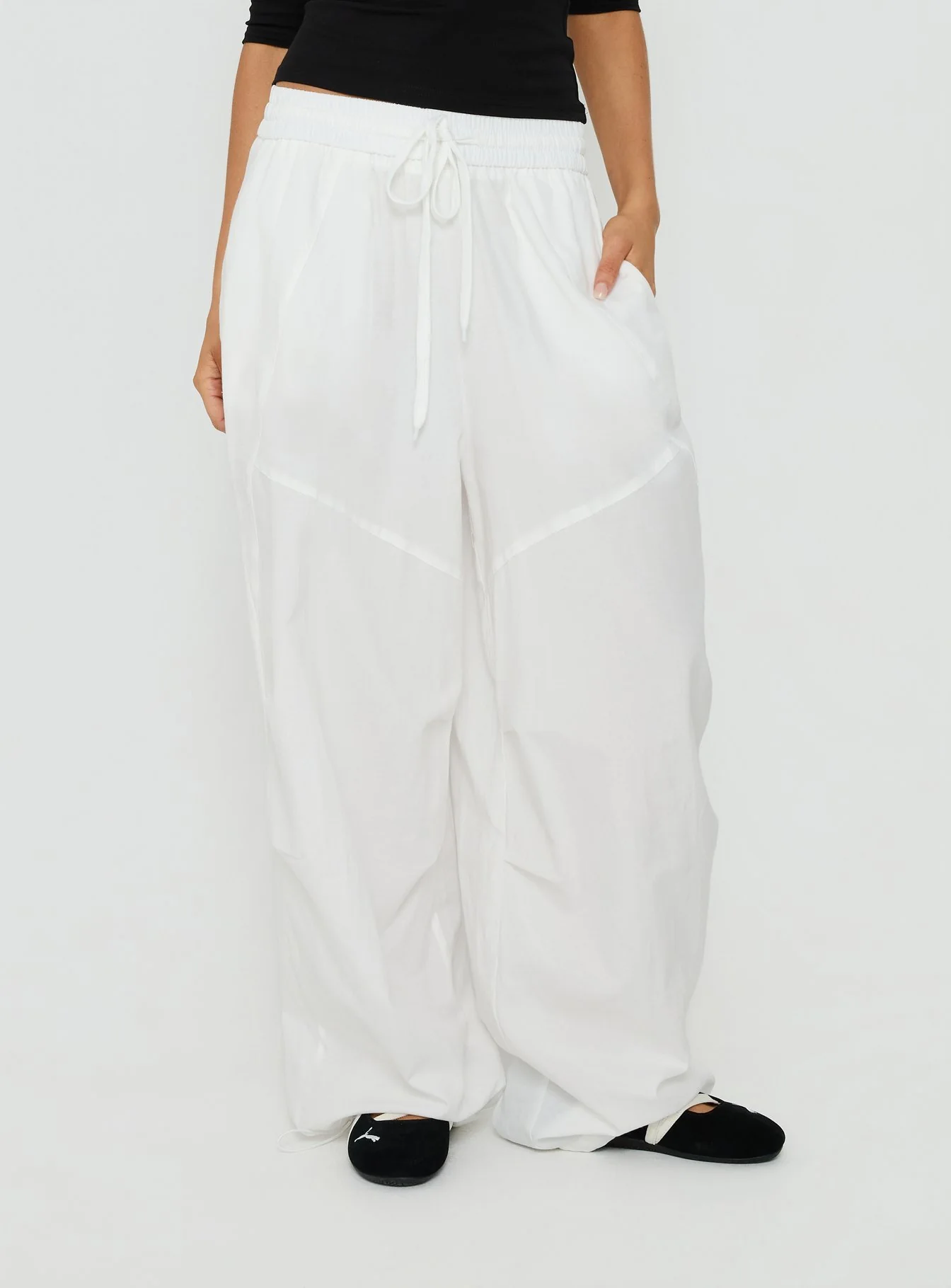 Mankind Baggy Cargo Pants White