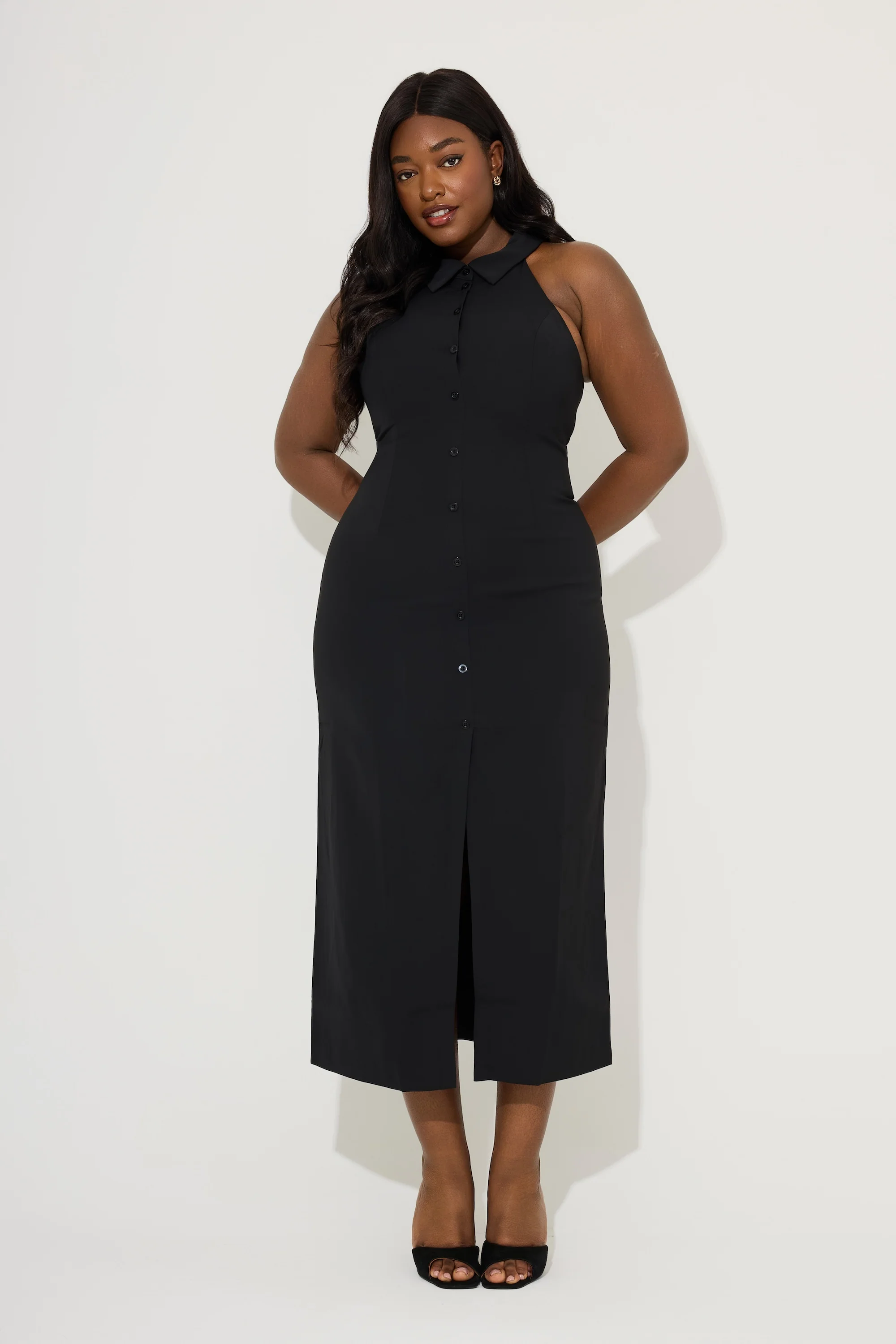 Collar Maxi Dress