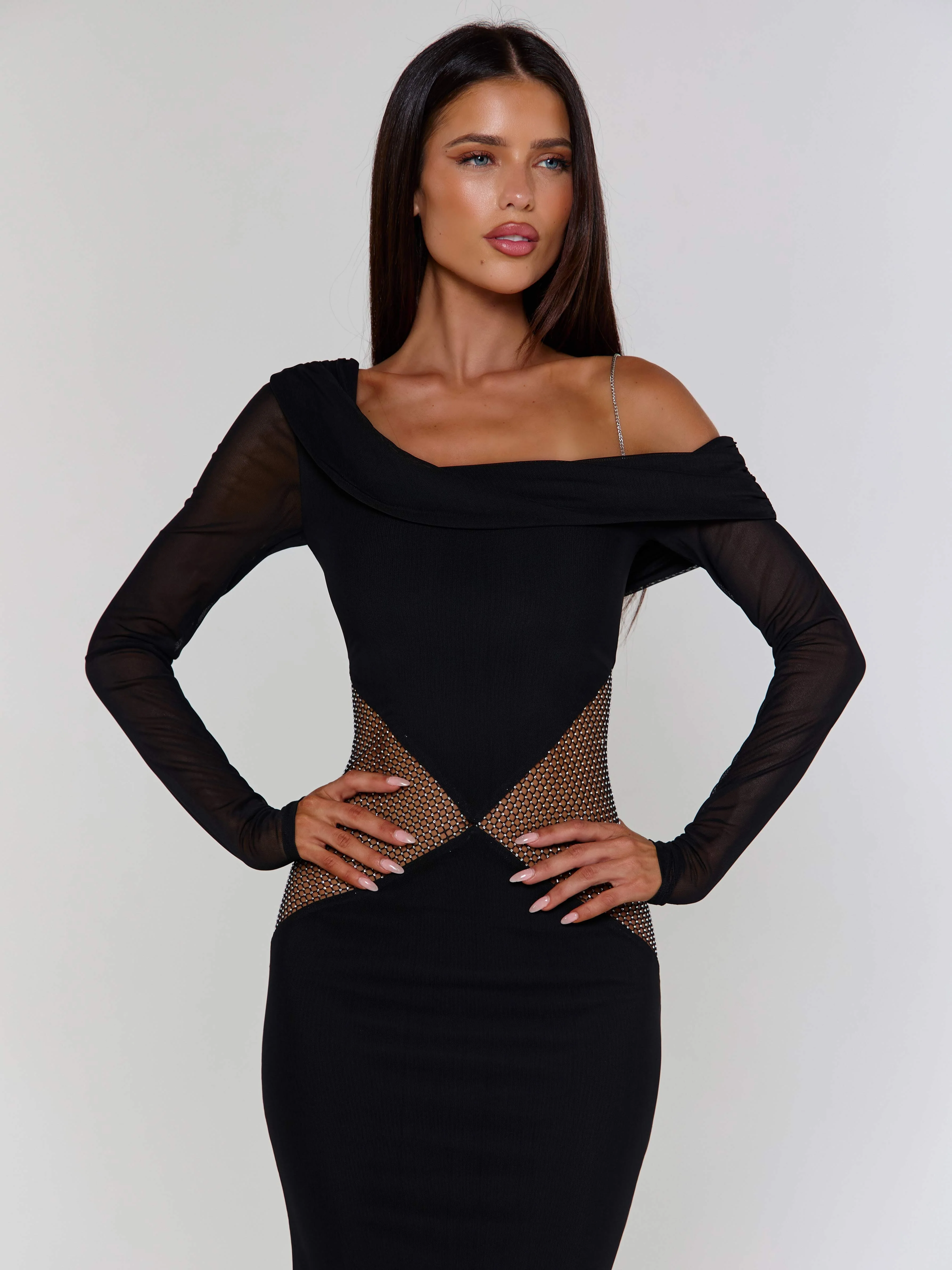 LUMINA MAXI DRESS BLACK