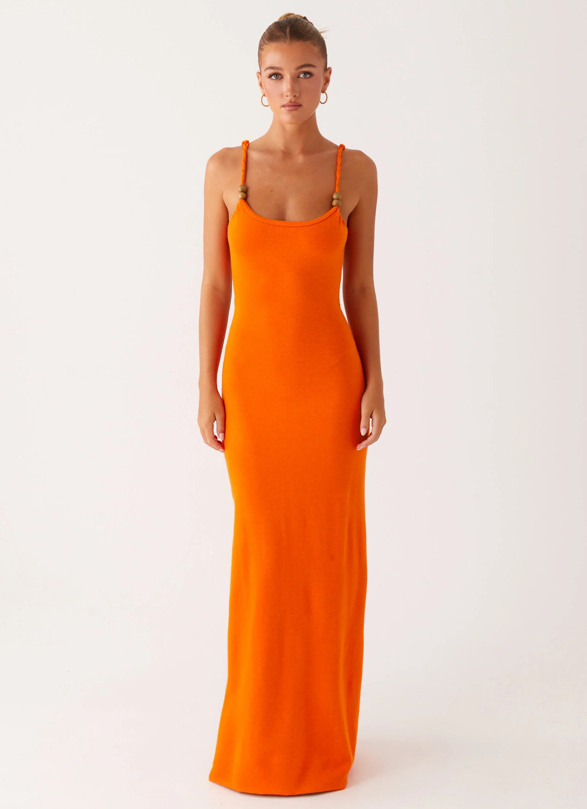 Elaina Knit Maxi Dress - Orange