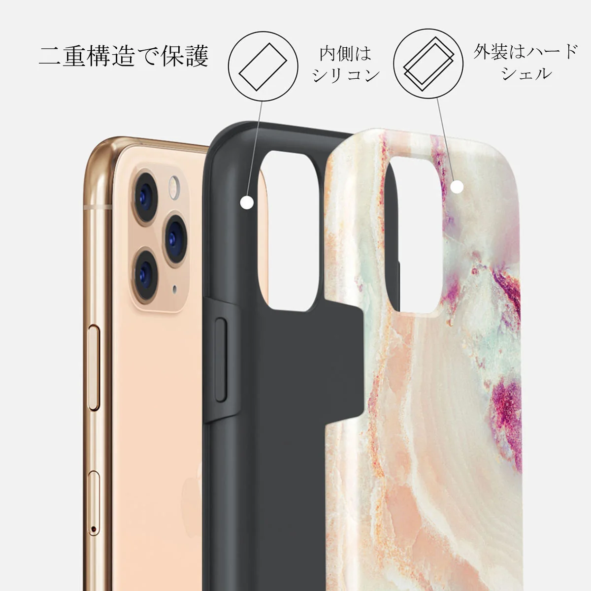 Berry Sorbet - Girly iPhone 11 Pro ケース