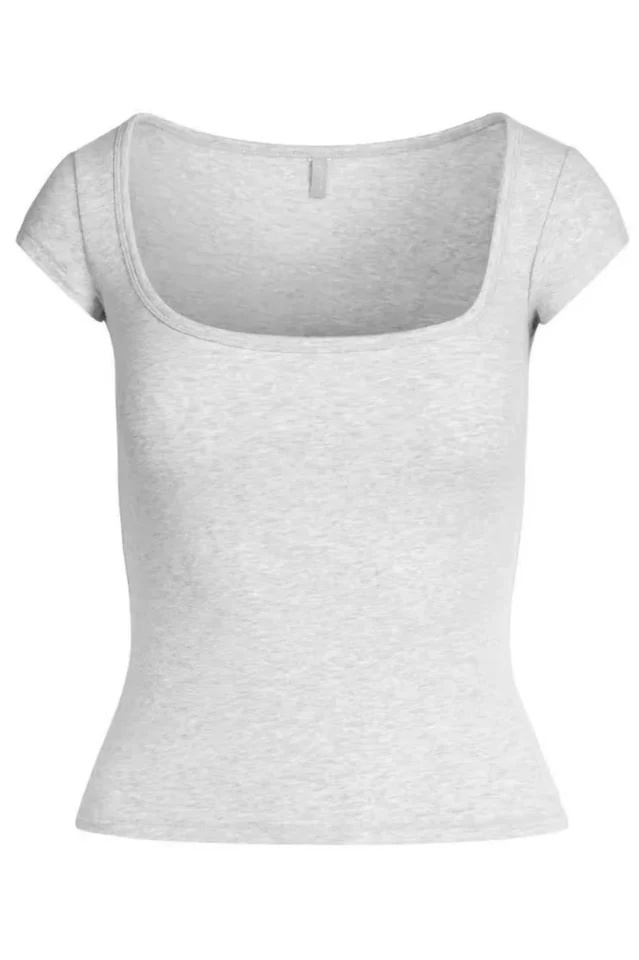 SKIMS Cotton Jersey Scoop Neck T-Shirt