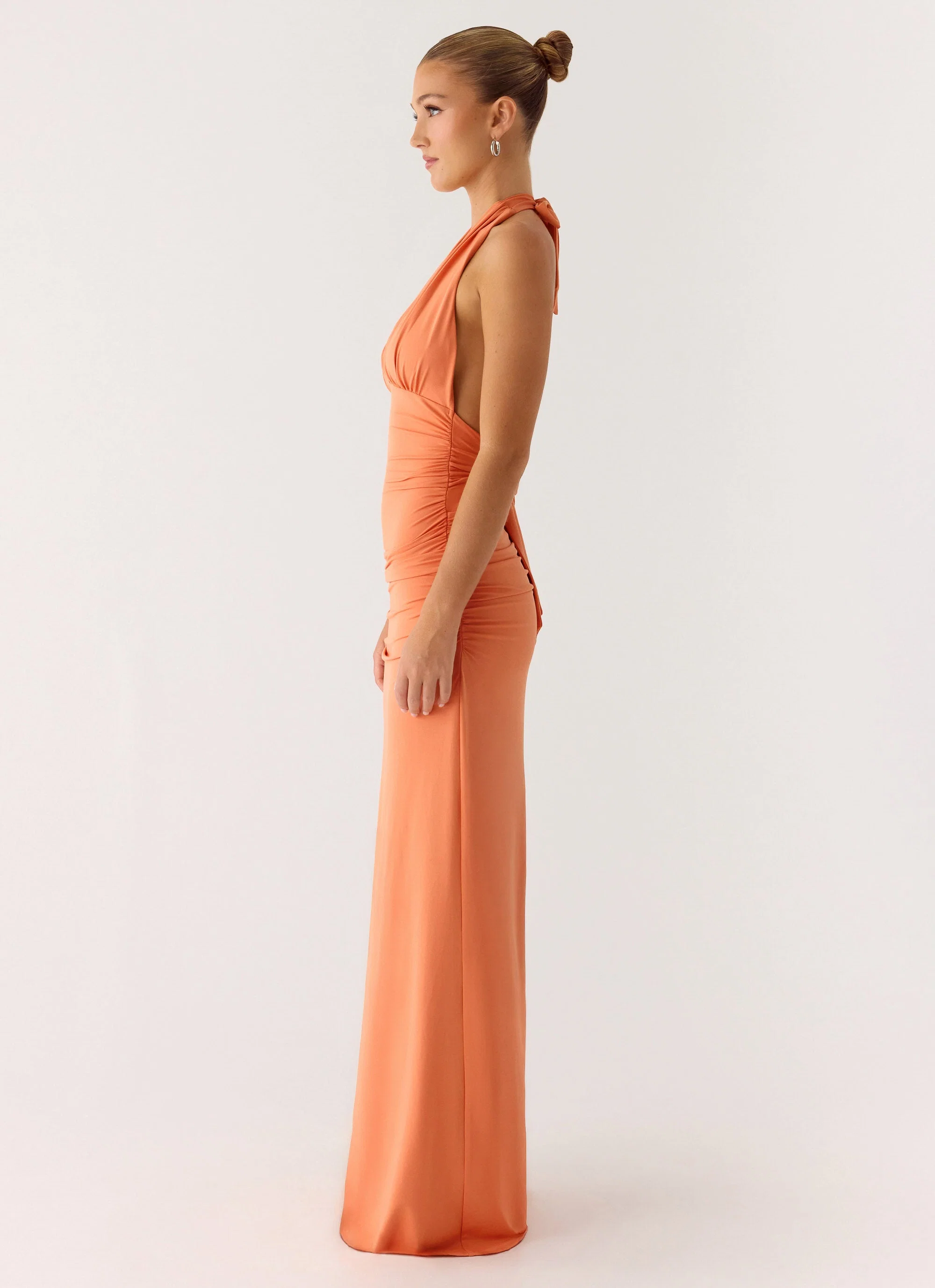 Ilaria Halter Maxi Dress - Apricot