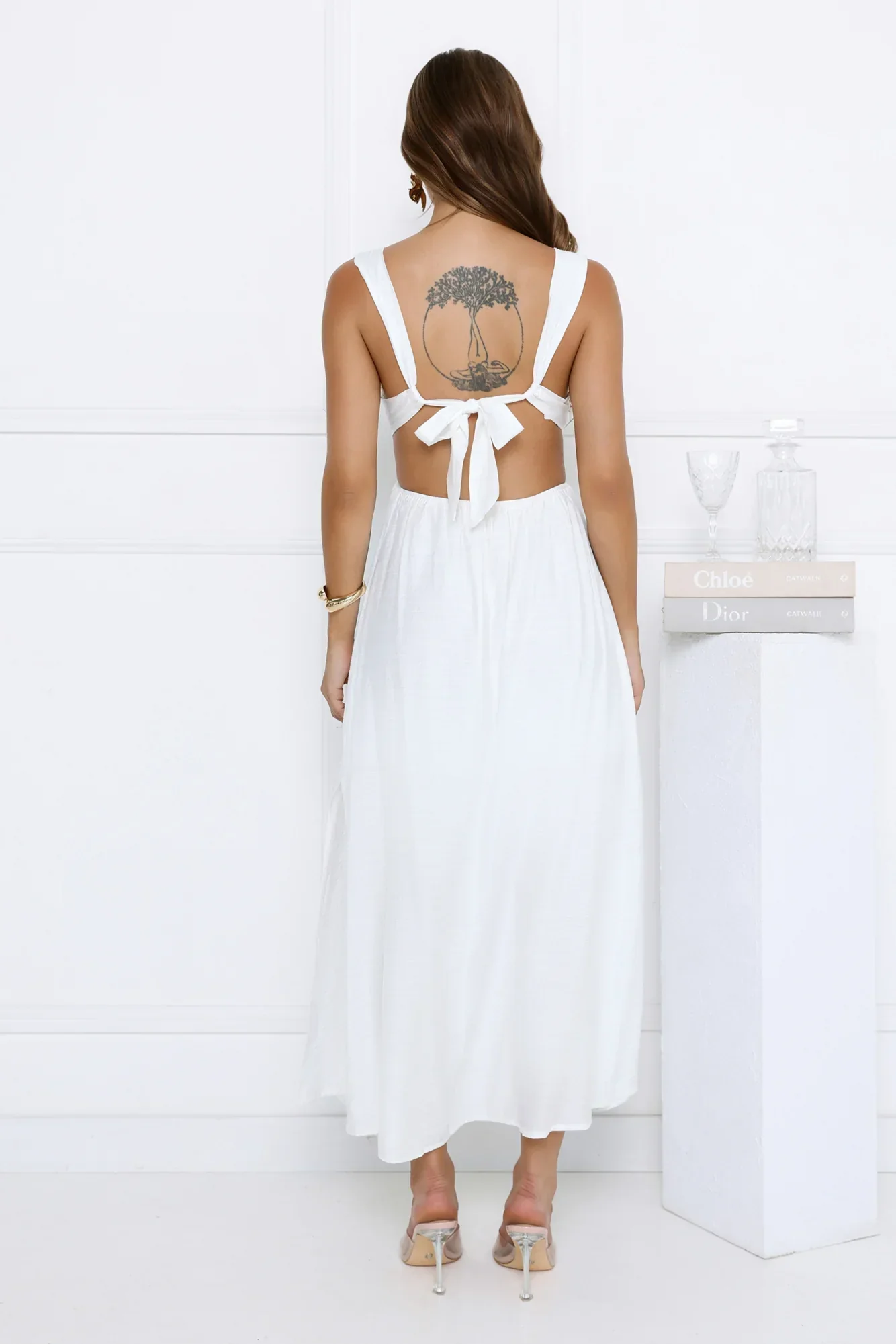 Starlight Shining Maxi Dress White