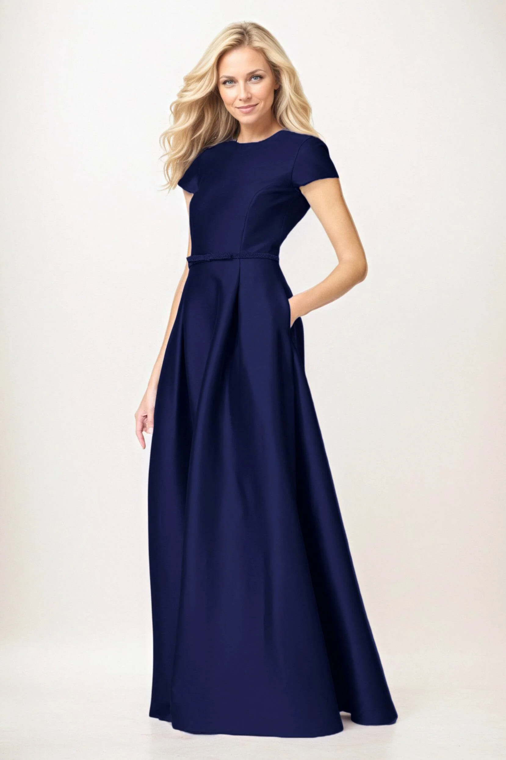 A-Line Maxi Satin Mother of the Bride Dresses CM0400