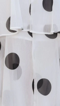 Loana Maxi Dress - White/Black Spot