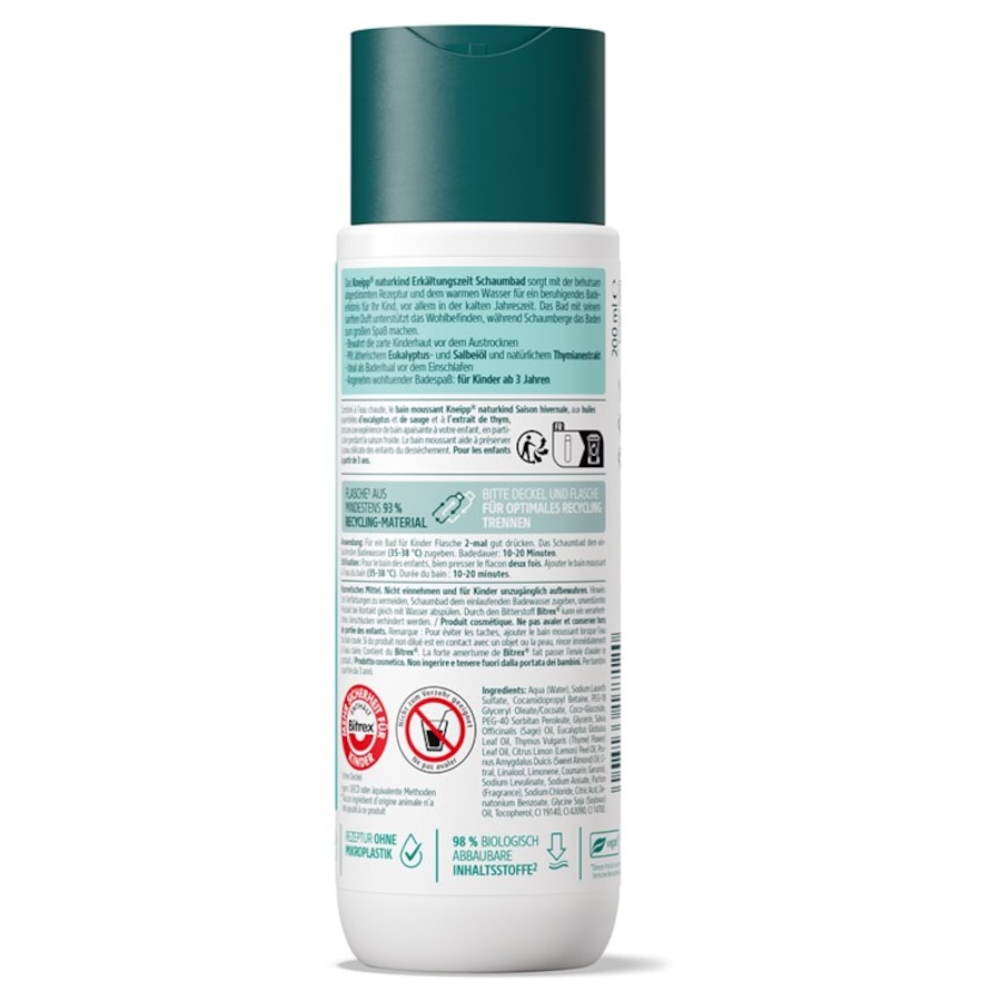 Kneipp Kąpiel z hydromasażem Czas zimnej kąpieli pianowej Dziecko natury