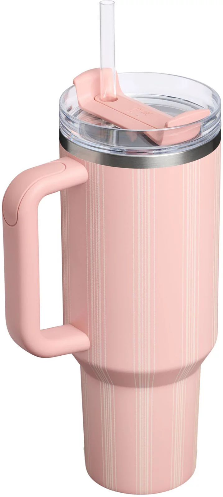 Stanley 40 oz. Quencher H2.0 FlowState Tumbler - Peach Rose Picnic Stripe