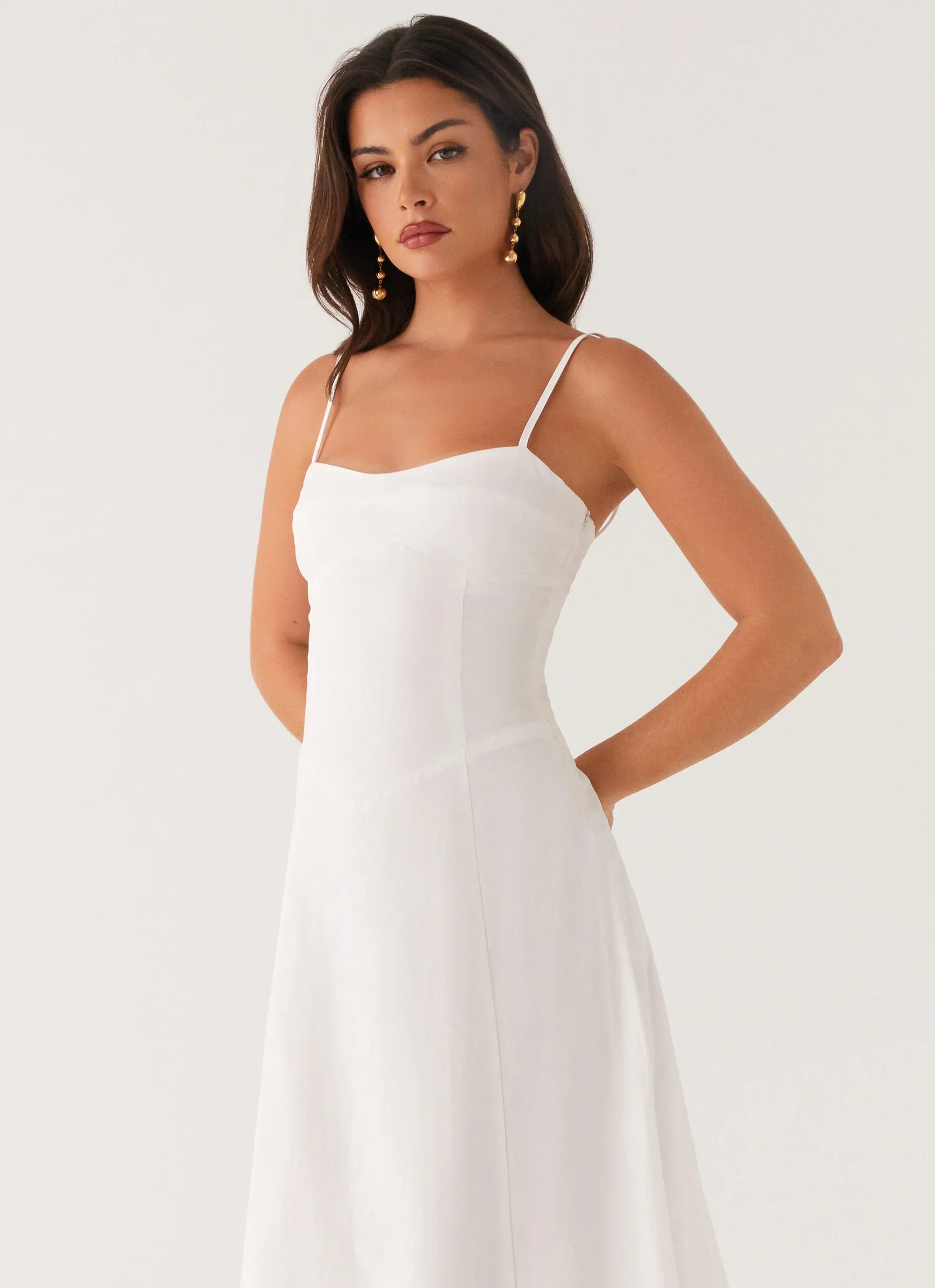 Noosa Midi Dress - White - luluinthesky