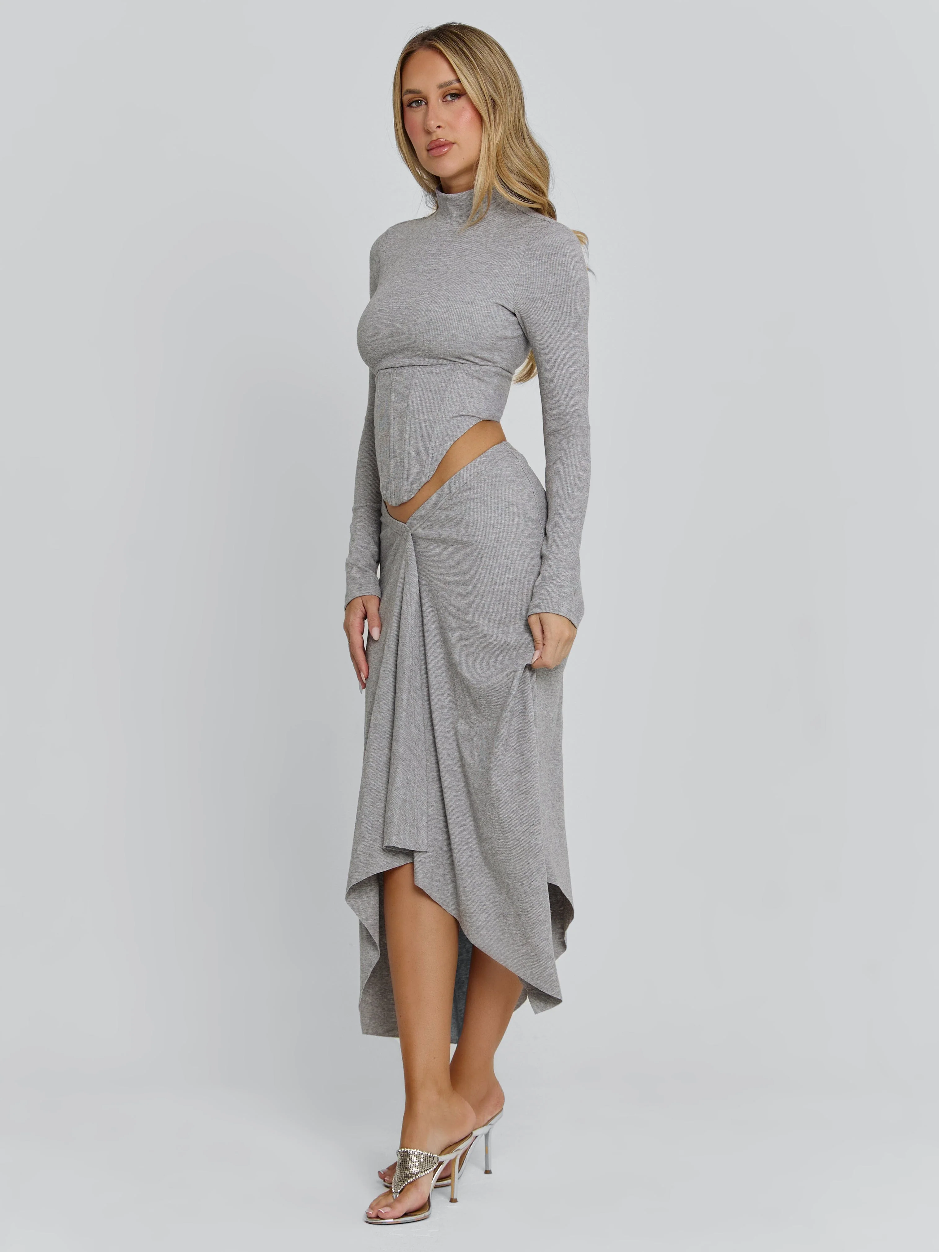 Amelis Maxi Skirt Grey